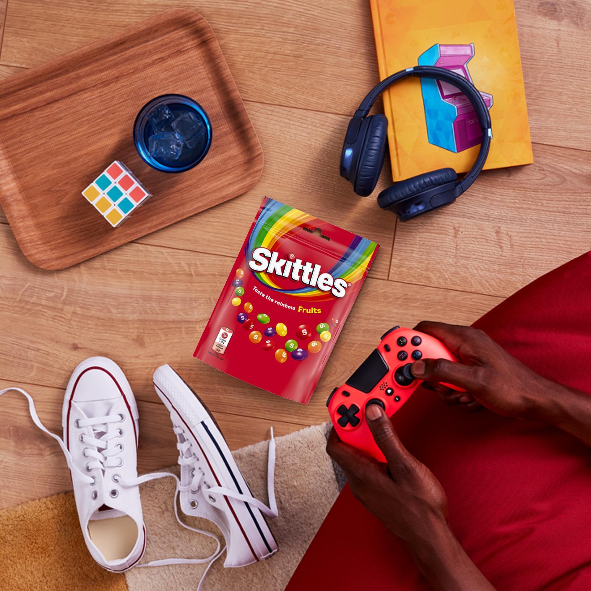 Skittles Crazy Fruits Chewy Candy - 15 x 136g Bulk Pack (2040g) - Assorted Fruit Flavored Vegan Snacks - Perfect for Halloween, Parties, Office Snacks & Movie Nights