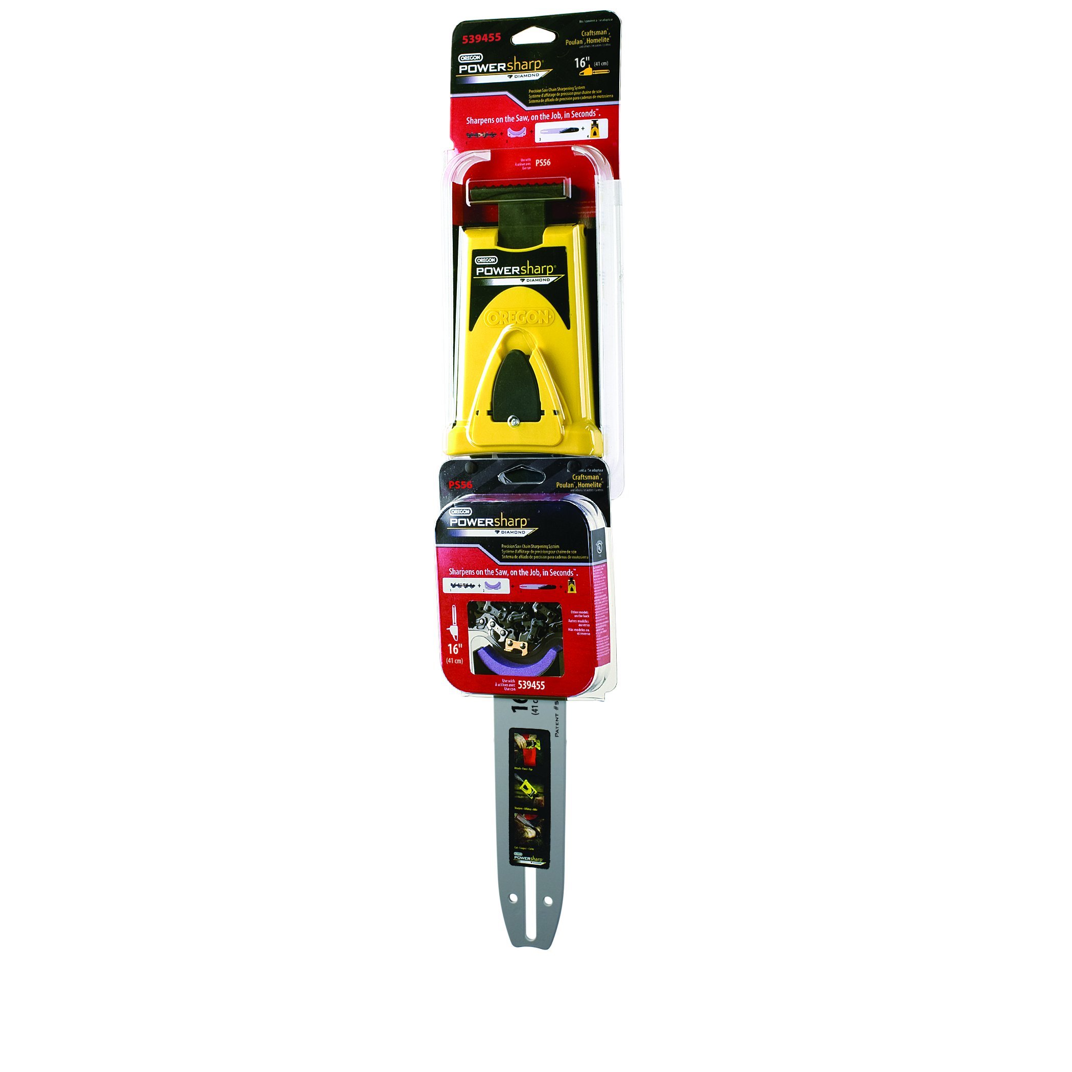 Oregon 541222 PowerSharp Starter Kit - Compatible with 16-Inch Craftsman, Echo, Homelite, Poulan & Remington Chainsaws | Fast Sharpening Solution for Wood Cutting & Tree Trimming