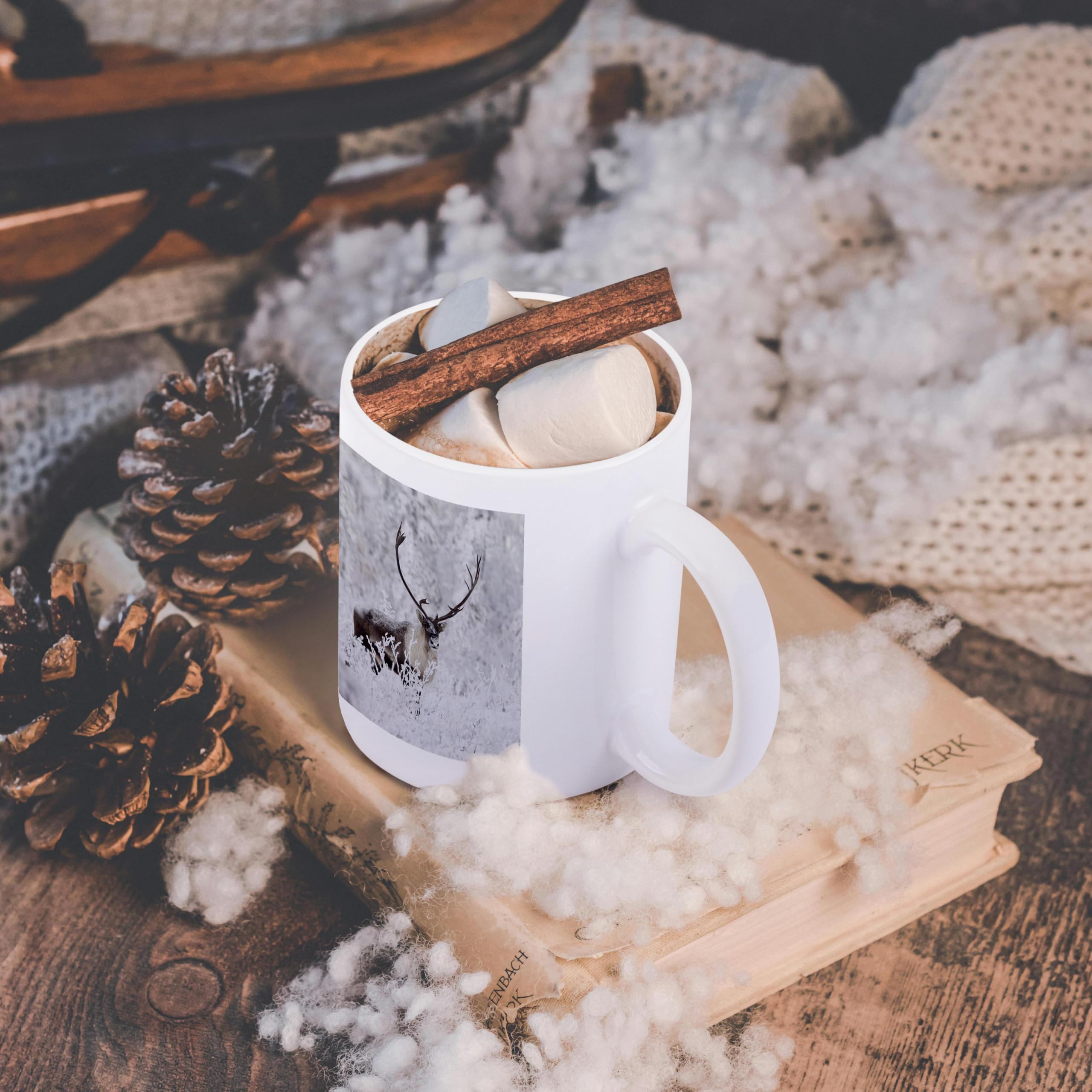 3D Rose Finger Mountain Ceramic Coffee Mug - 11 oz Insulated Travel Cup for Hot & Cold Drinks - Perfect for Home, Office, Camping & Outdoor Adventures