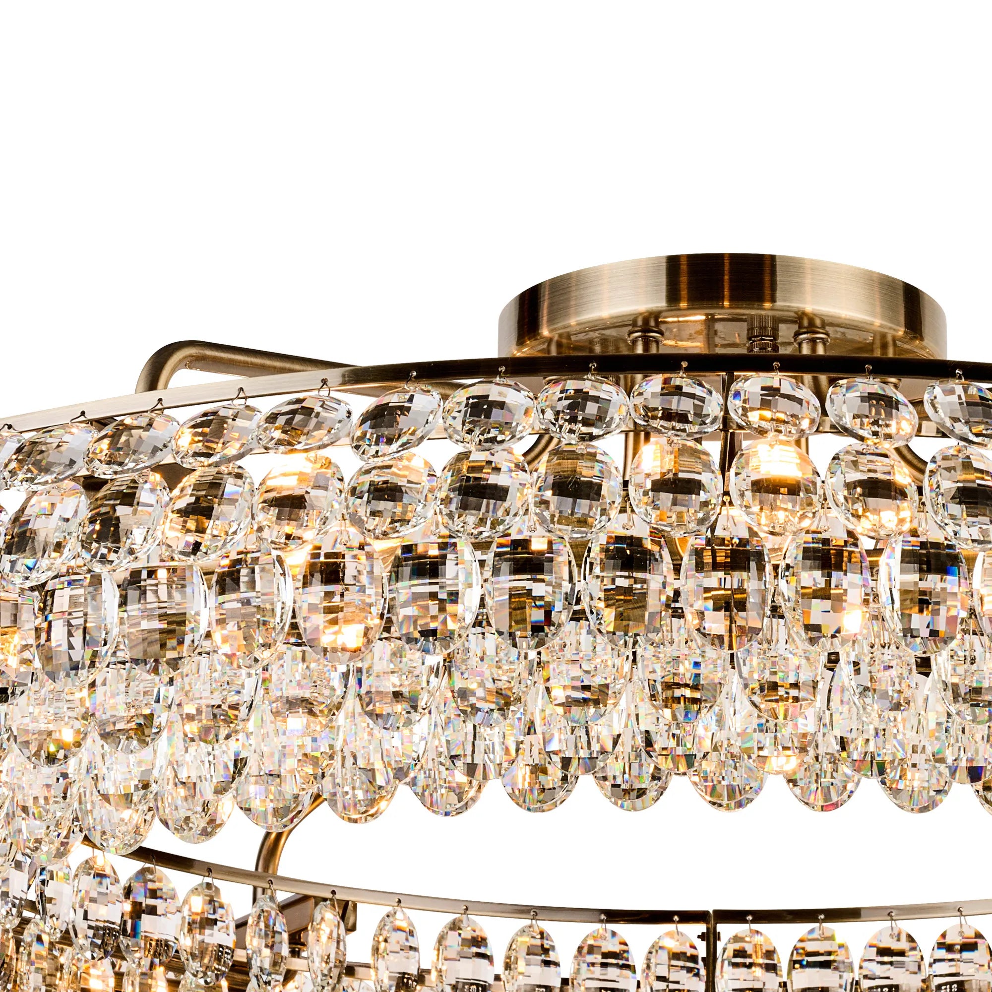 Consten Semi Flush Ring Ceiling Light Fixture with E14 Socket - Perfect for Bedroom, Hallway & Small Space Lighting