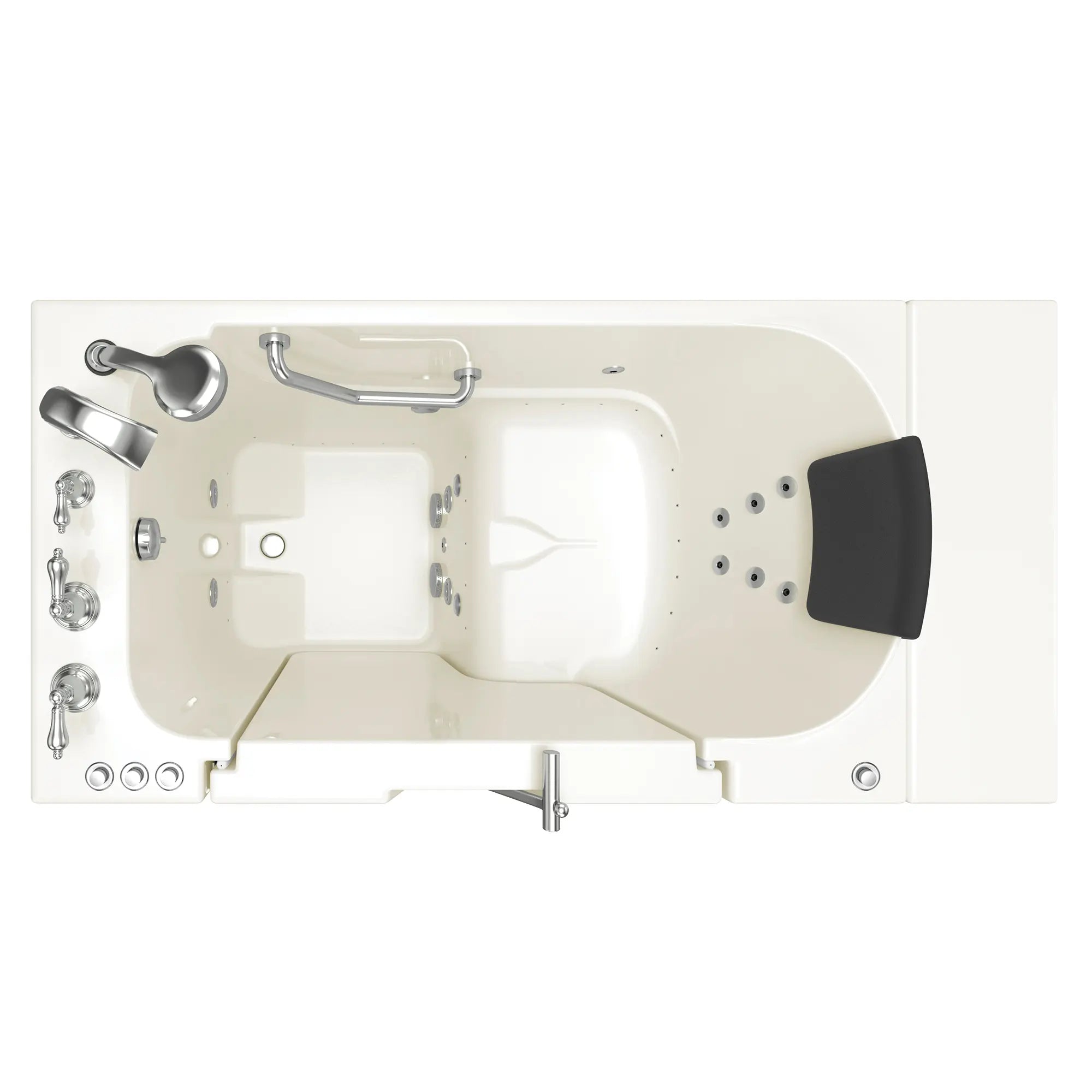Premium 30 x 52 Inch Gelcoat Walk-In Bathtub with Air Spa & Whirlpool System - Left Hand Drain & Faucet - Ideal for Elderly & Mobility Assistance, Relaxation Therapy, and Spa-Like Bathing Experience at Home
