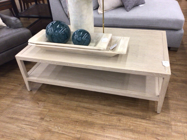 RH French Contemporary Wood Coffee Table - Modern Living Room Centerpiece for Home Decor & Entertaining