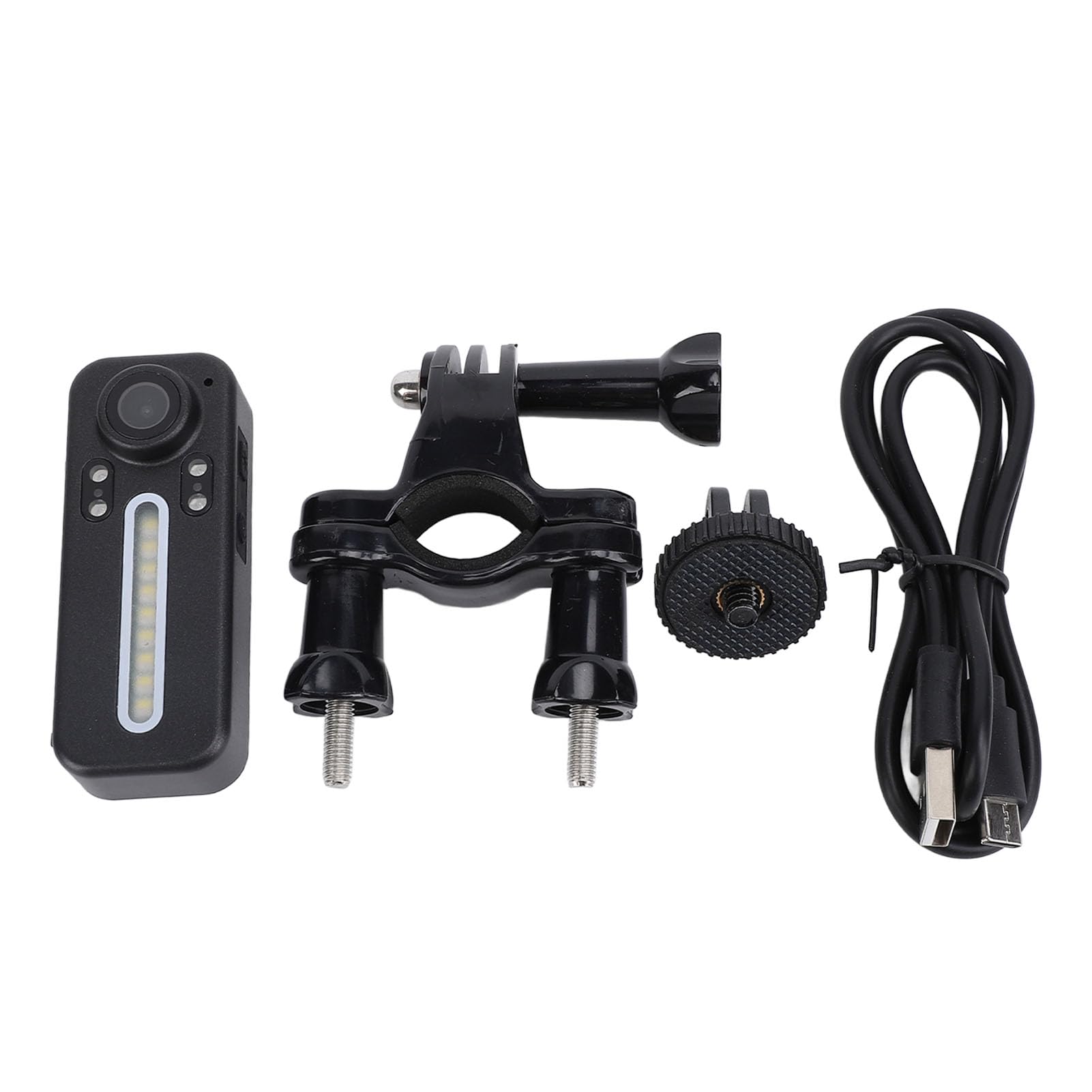ASixxSix Mini Action Camera - 1080P HD Sports Camera with Night Vision, Portable Body Camera for Outdoor Adventures, Cycling & Travel - Includes Red & Blue Warning Lights for Safety