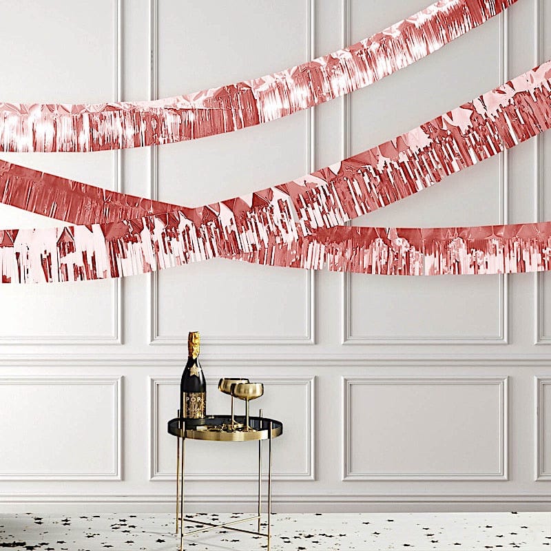16 ft Metallic Foil Fringe Tassels Hanging Garland - Party Decorations for Birthday, Wedding, Baby Shower & Home Decoration