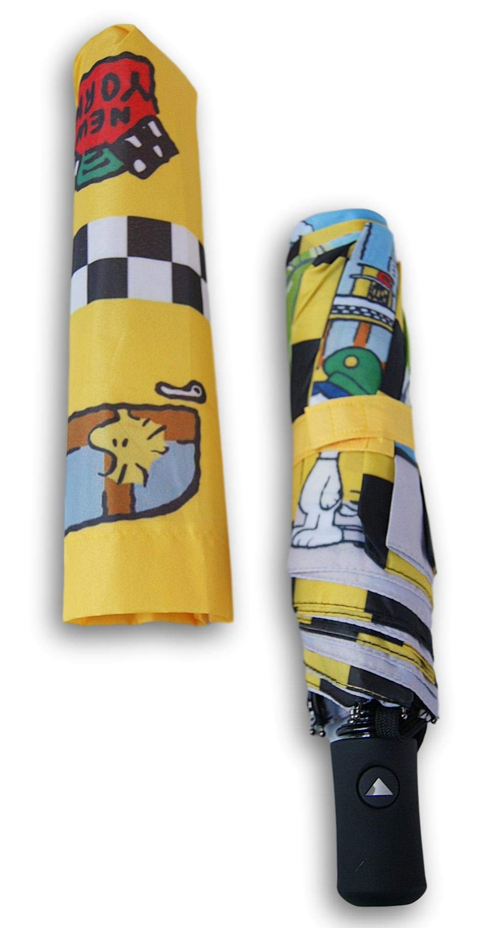 Snoopy Yellow Kids Umbrella - 22 Inch Cute Peanuts Character Stick Umbrella for Rainy Days, Perfect for School, Outdoor Play & Birthday Gifts