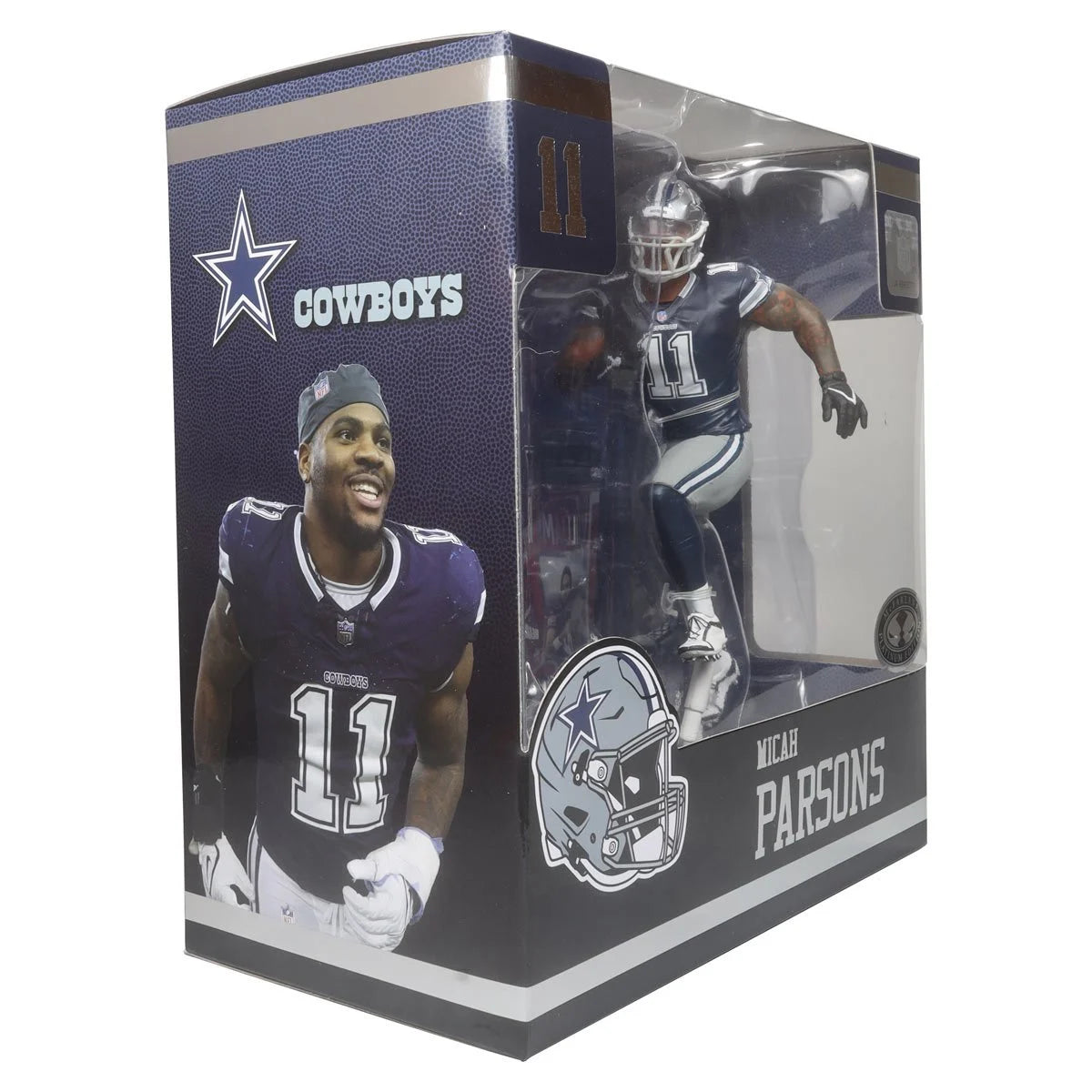 Micah Parsons Navy Jersey Dallas Cowboys NFL SportsPicks 2024 Posed Action Figure - Perfect for Game Day Decor, Sports Memorabilia Collection & Cowboys Fan Gifts