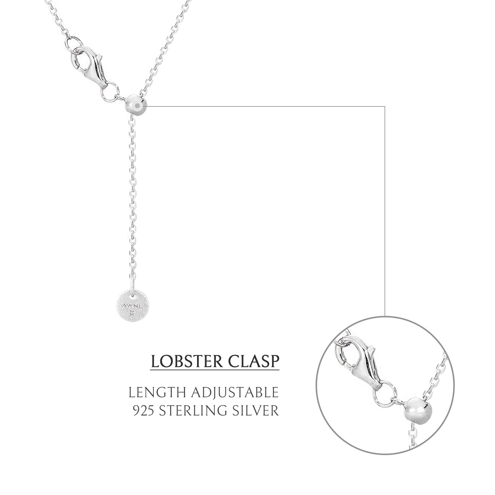 925 Sterling Silver Pendant Necklace for Women - Elegant Jewelry Gift for Her, Birthday, Anniversary & Valentine's Day - Perfect for Everyday Wear & Special Occasions