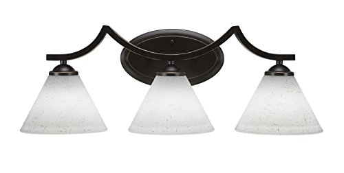 Toltec Lighting 553-DG-312 Zilo 3-Light Bathroom Vanity Bar with 7