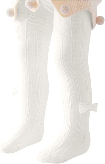 Century Star Baby Tights for Girls - Soft Cotton Toddler Leggings & Stockings for Newborn to Infant (0-24 Months) | Winter Warm Baby Clothes for Playtime, Daycare & Family Outings