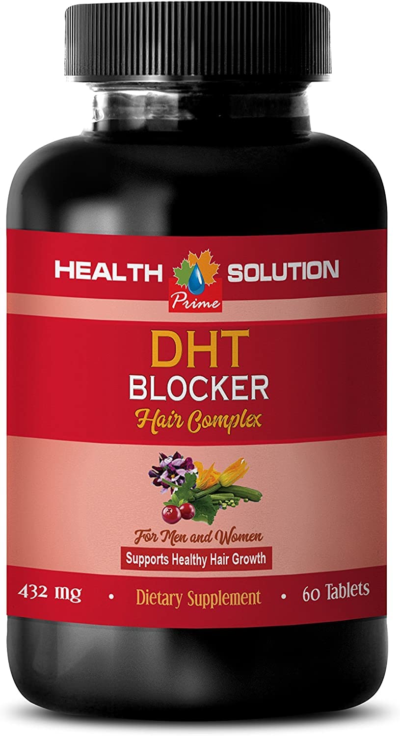 Best DHT Blocker Hair Growth Pills for Men & Women - Natural Hair Loss Supplement with Zinc - Supports Healthy Hair Regrowth - 60 Coated Tablets | Prevent Thinning Hair & Promote Fuller Hair for Daily Hair Care Routine