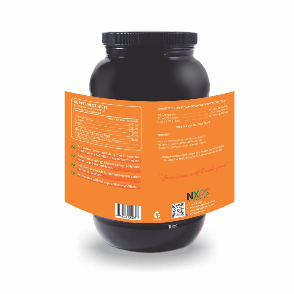 Apex Muscle Builder for Horses - Energy, Endurance, Stamina & Strength Supplement with Immune Support - 3.3 lb (60 Servings) - Ideal for Performance Horses, Race Training & Recovery After Competition