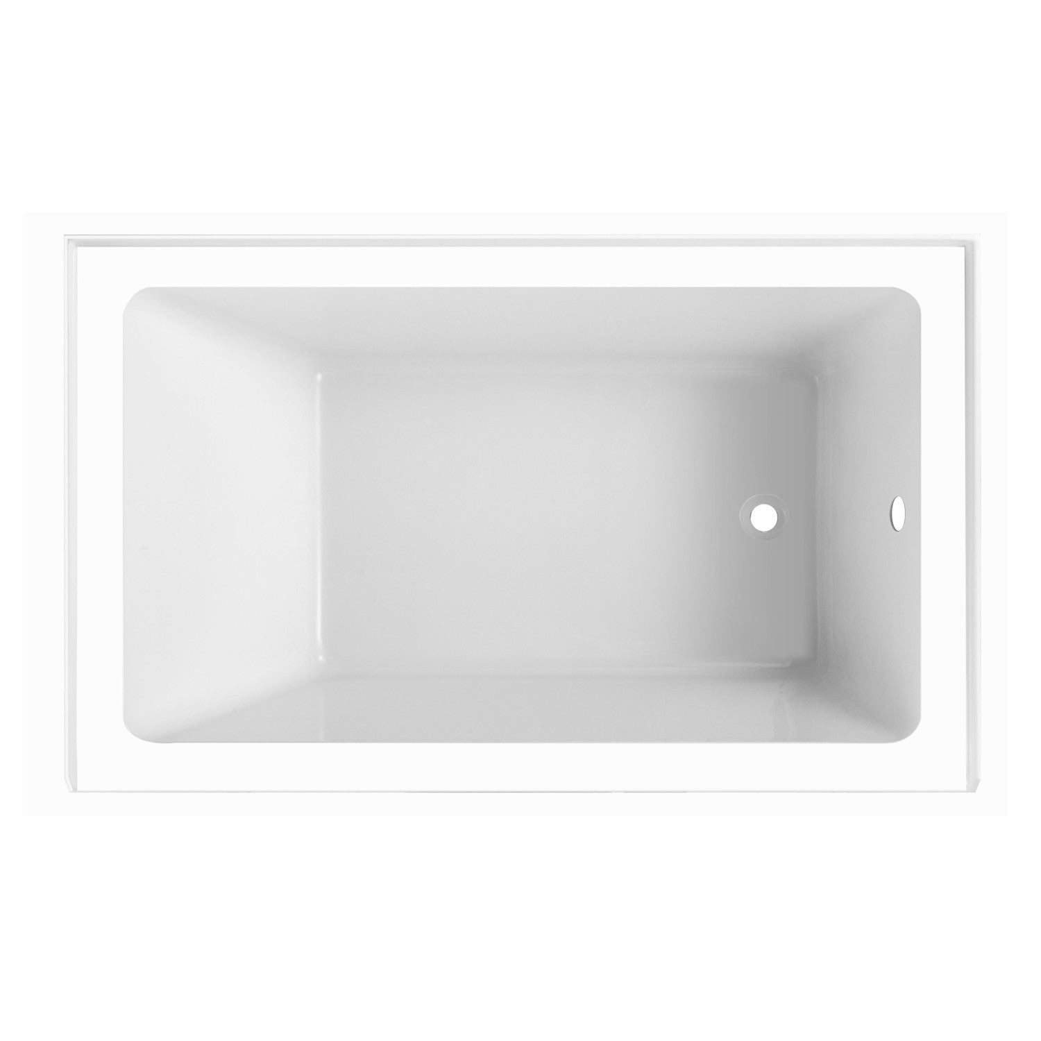 Aqua Eden VTAP5436R22 54-Inch Acrylic Rectangular 3-Wall Alcove Bathtub, Right Hand Drain, Glossy White – Perfect for Modern Bathrooms, Spa-Like Relaxation at Home