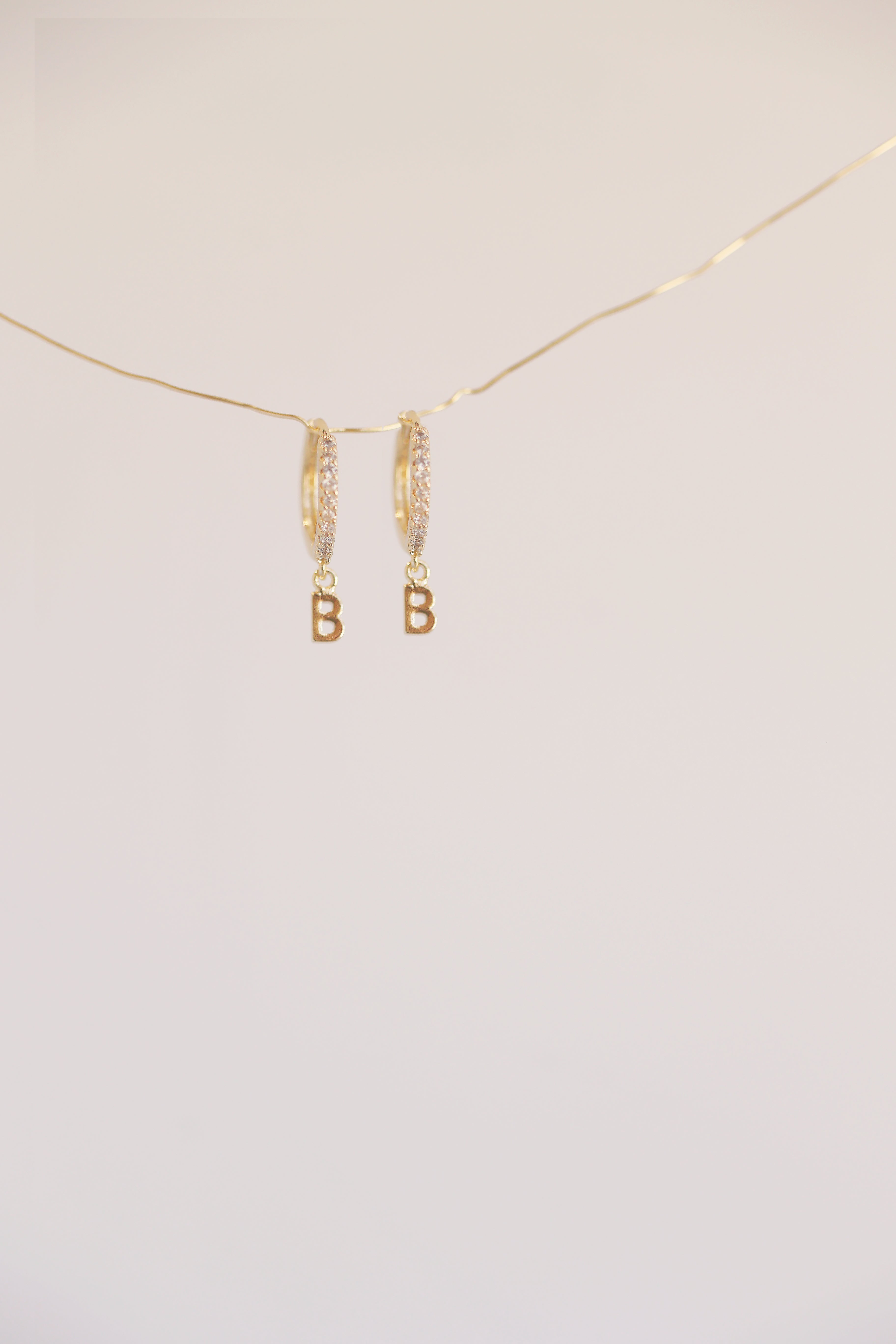 Mini Monogram Huggie Earrings - Personalized Gold Plated Hoop Earrings for Women, Perfect for Everyday Wear & Gifts