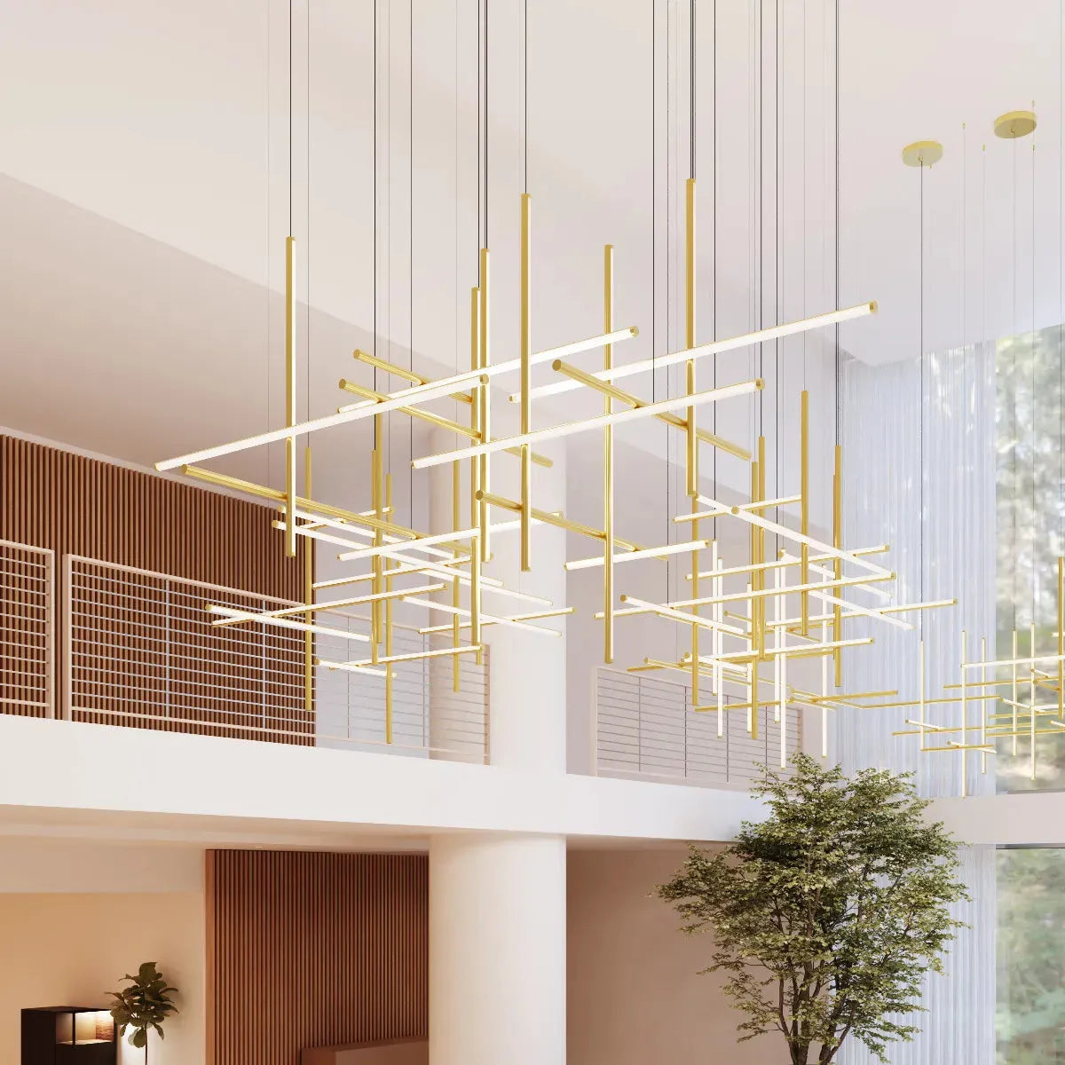 Modern Labyrinth Intersections Chandelier - Elegant Crystal Ceiling Light Fixture for Dining Room, Living Room & Bedroom Decor