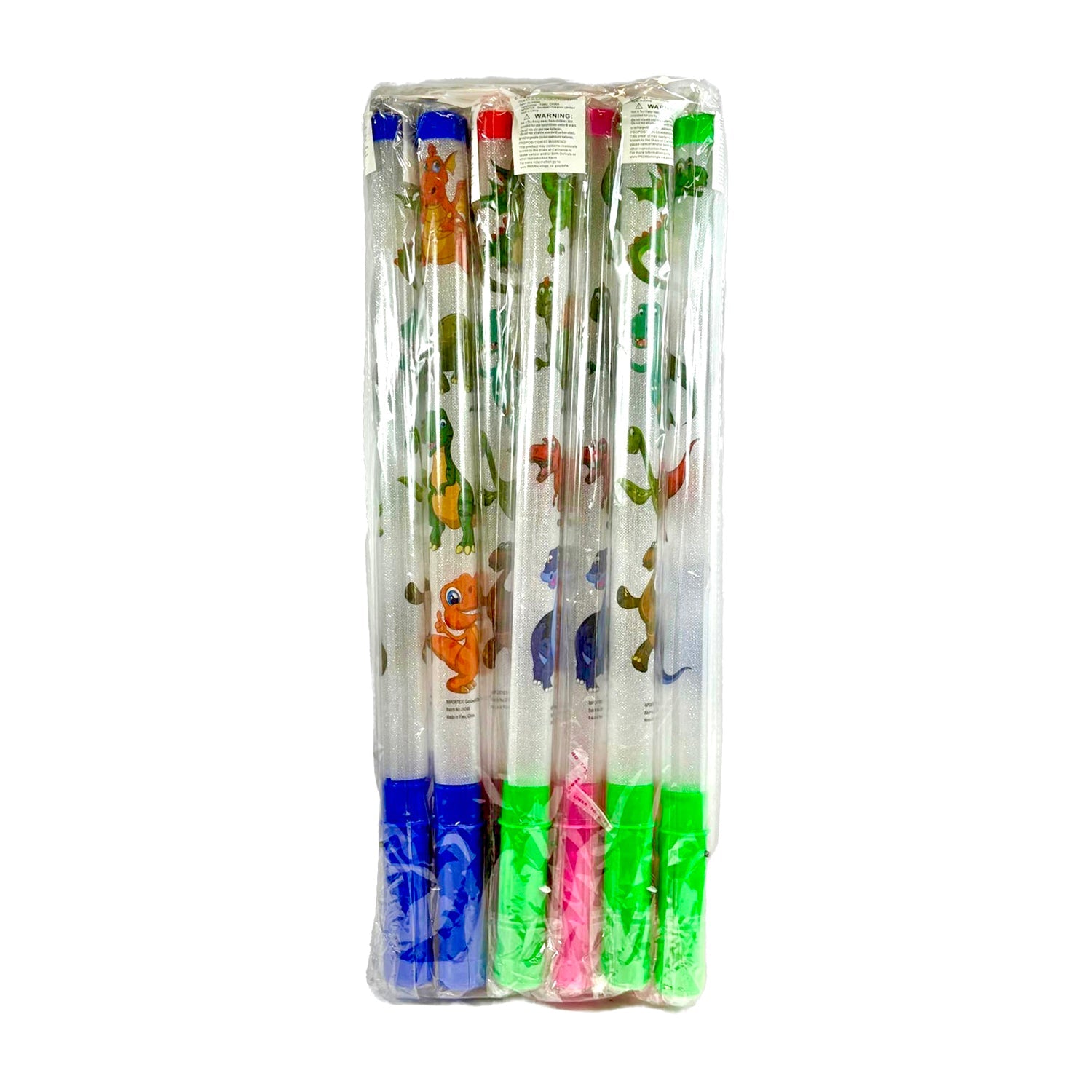 Glow in The Dark Dinosaur Light Up Sticks - 12 Pack Bulk for Kids Party Favors, Nighttime Play, and Outdoor Activities