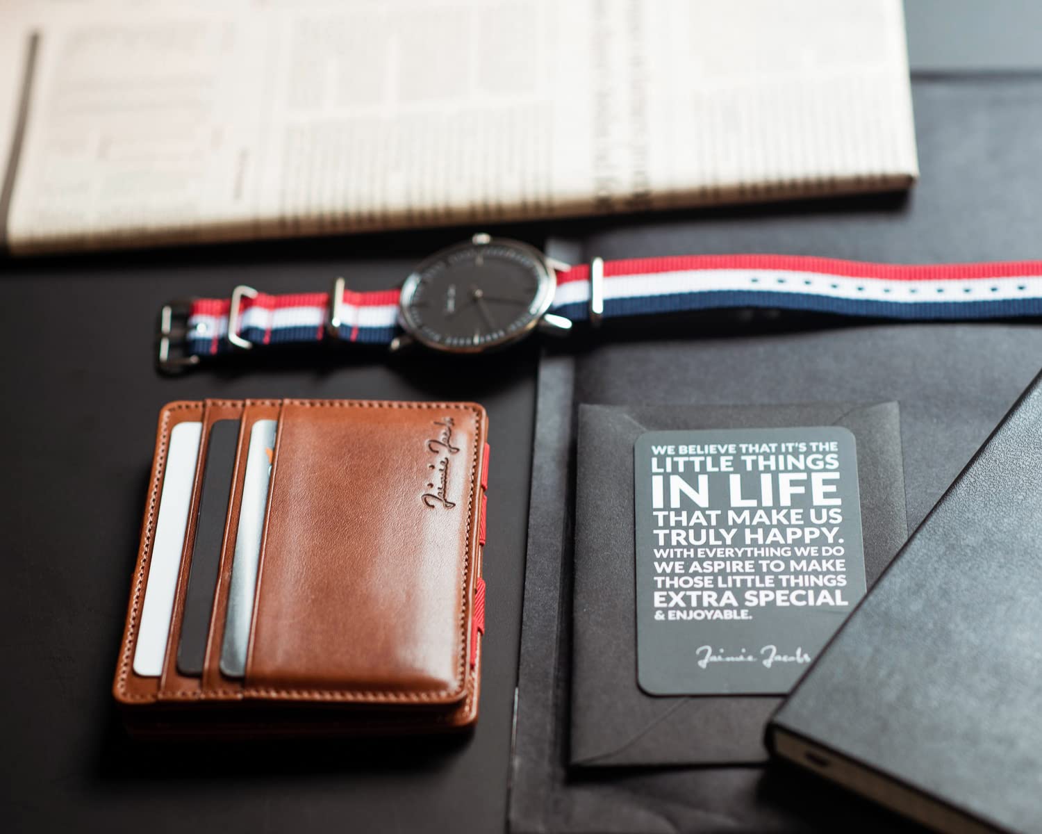 Jaimie Jacobs Genuine Leather RFID Blocking Slim Magic Wallet for Men - Secure & Stylish Minimalist Front Pocket Wallet for Everyday Use, Travel, and Business