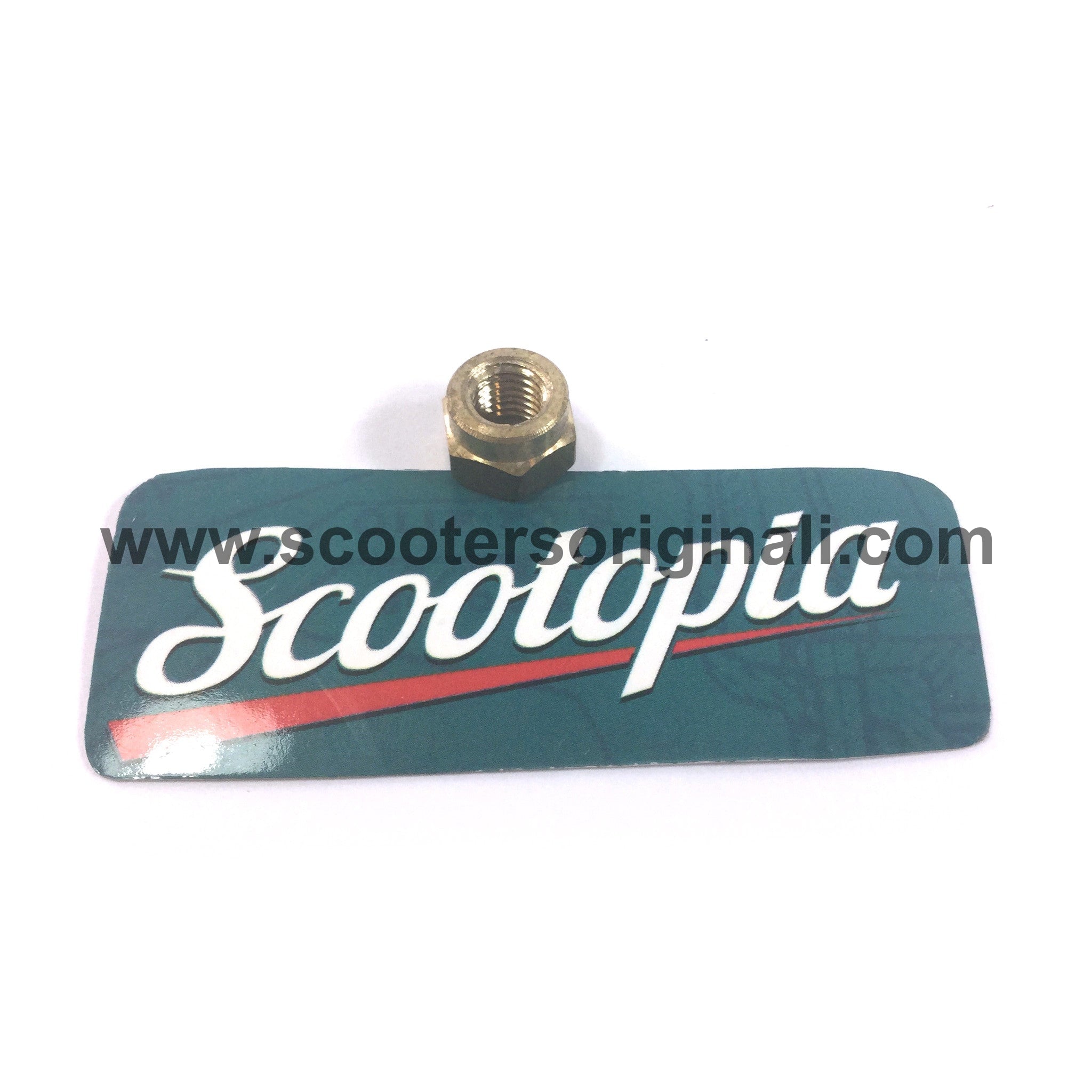 Lambretta Exhaust Nut - Stepped Brass OEM Style for Scooters | High-Quality Replacement Part for Vintage & Modern Scooters | Perfect for Restoration & Performance Upgrades