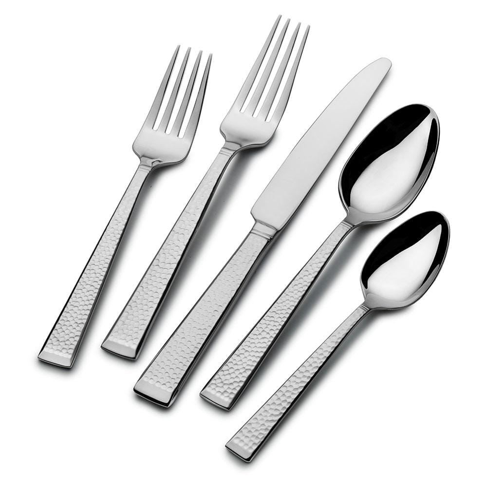 Kyler 65-Piece Stainless Steel Flatware Set - Service for 12 - Elegant Cutlery Set for Dinner Parties, Weddings & Everyday Dining
