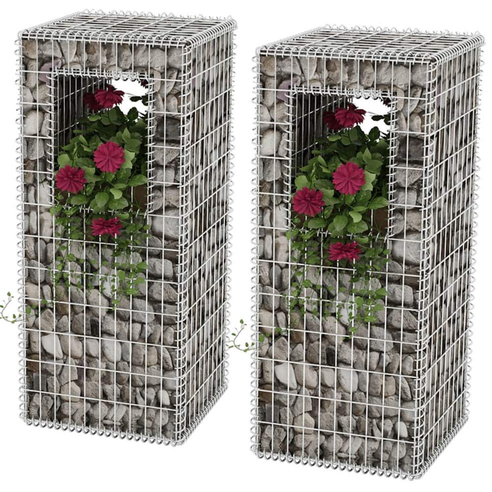 Galvanized Steel Gabion Basket - 2 Pack (19.7
