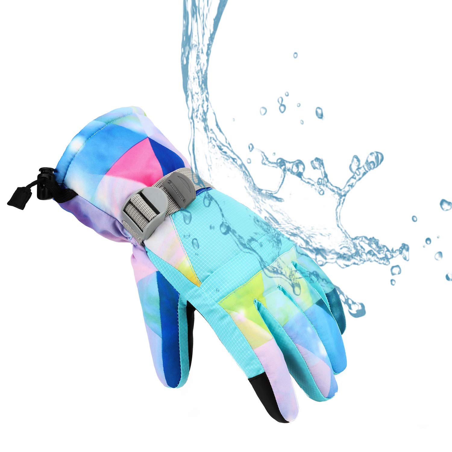 **Waterproof Touchscreen Ski Gloves - Thermal Winter Snow Gloves for Men, Women & Kids - Cold Weather Snowboarding & Outdoor Activities**