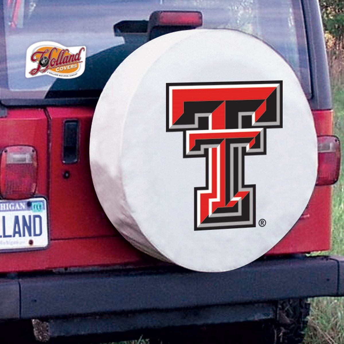 NCAA Texas Tech Red Raiders Tire Cover for Cars, Trucks & SUVs - Durable, Weatherproof Car Accessory for Tailgating & Game Day