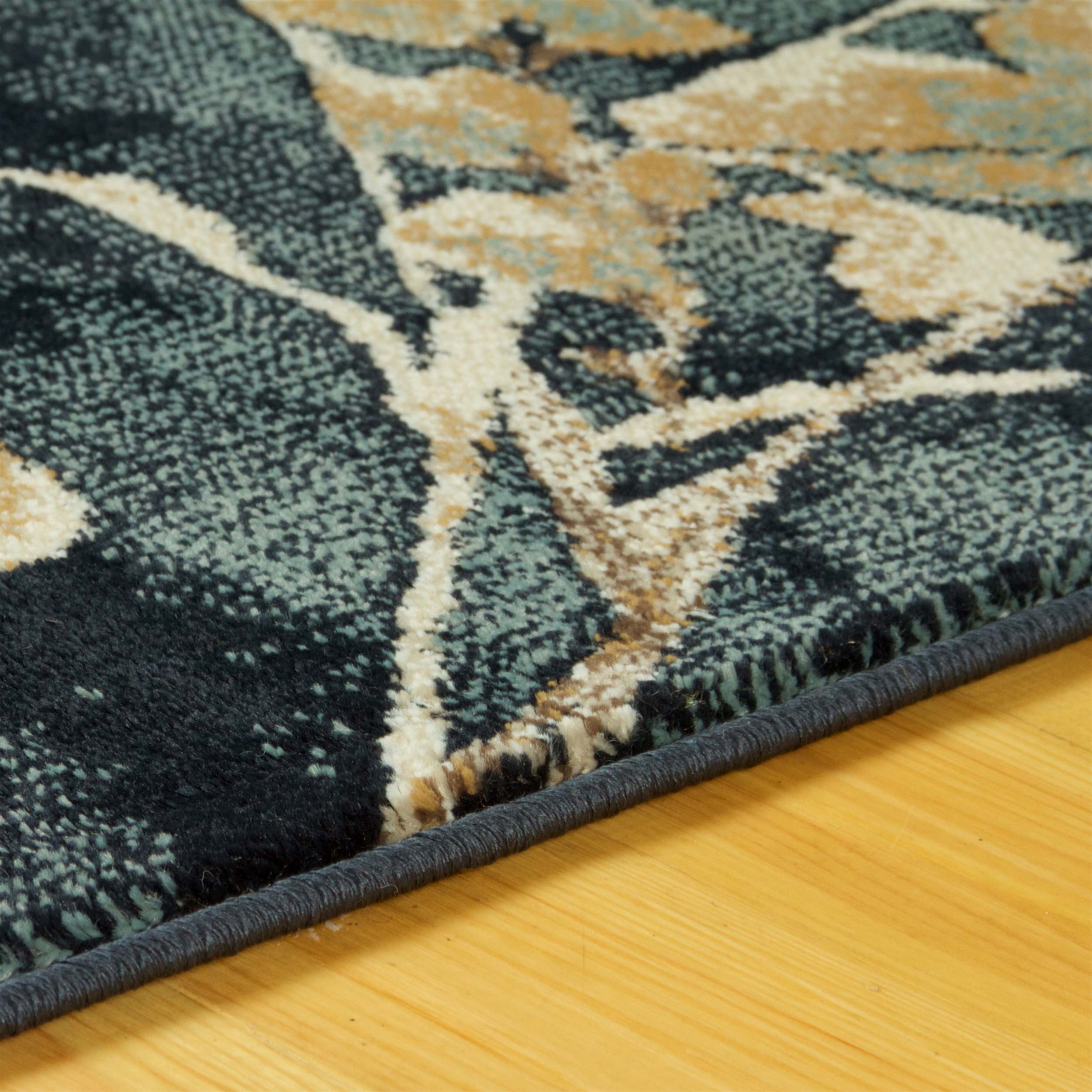 Fiore Modern Floral Abstract Area Rug - Soft Non-Slip Indoor Carpet for Living Room, Bedroom, Nursery & Home Decor