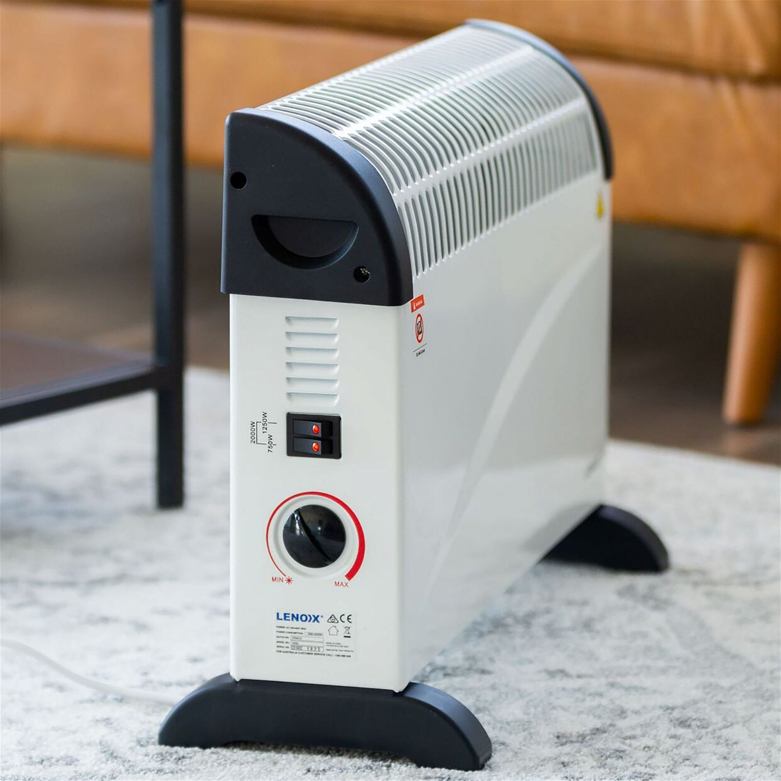 2000W Portable Convector Heater with 3 Heat Settings - Fast Room Heating for Home, Office & Bedroom - Energy Efficient Space Heater for Winter & Cold Weather
