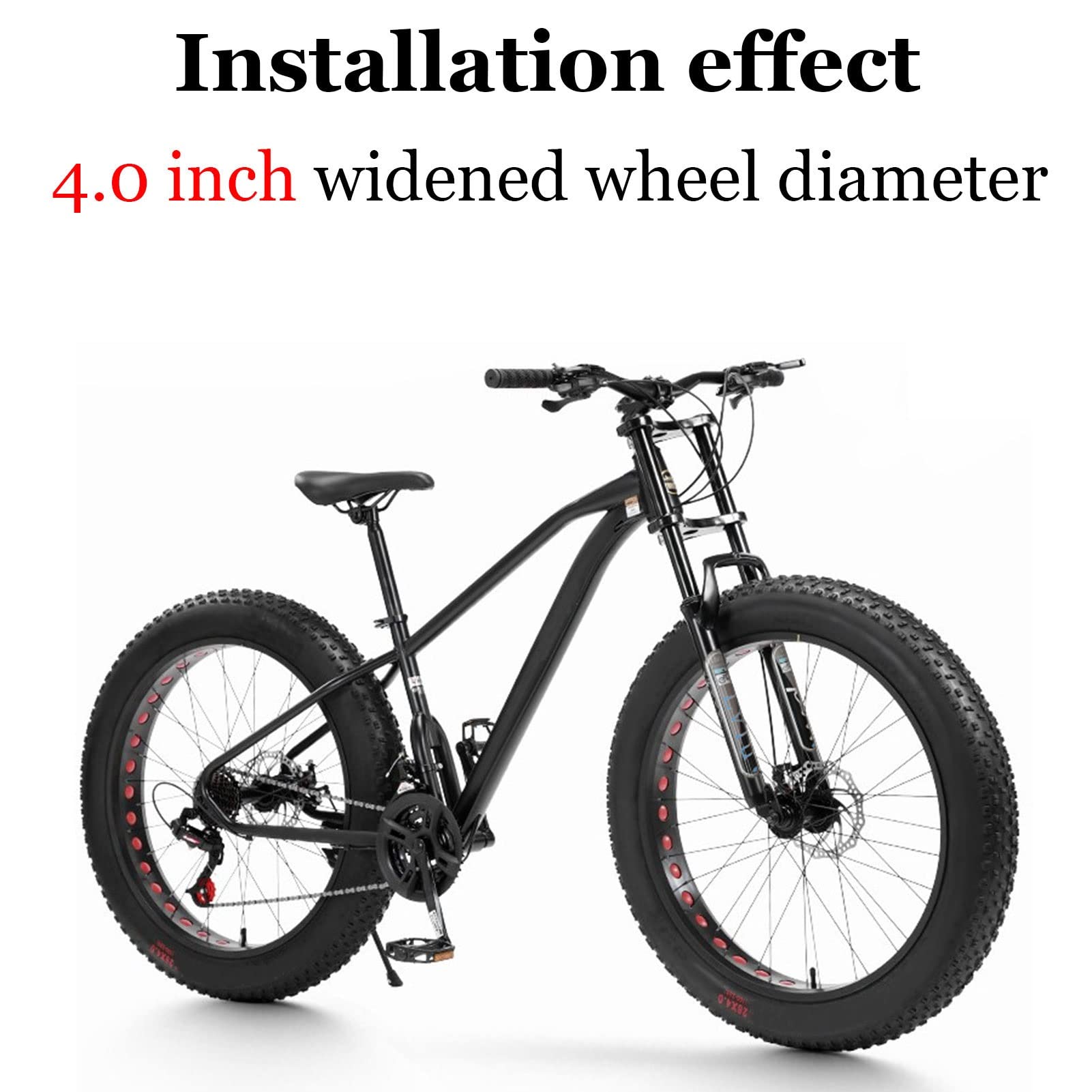 20/26 Inch Fat Bike Fork - 4.0 Inch Wide Tire Suspension Fork with 160mm Travel for Snow, Beach & Downhill Riding - Compatible with Mountain Bikes, BMX & E-Bikes (20 Inch Size) - Perfect for Winter Trails, Sandy Shores & Off-Road Adventures