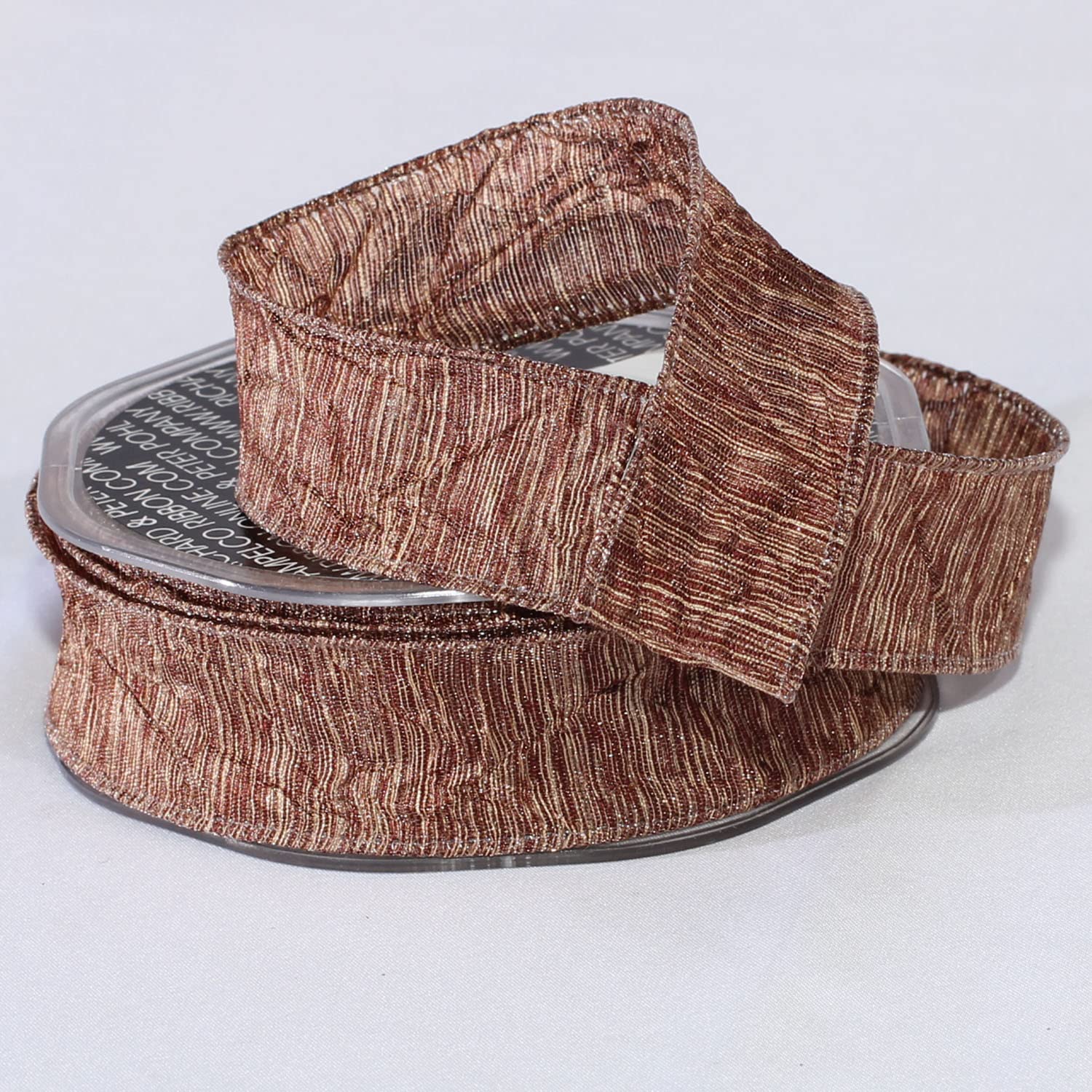 Premium Chocolate Brown Silk Wired Craft Ribbon - 1 Inch x 88 Yards for Gift Wrapping, Floral Arrangements & DIY Decorations