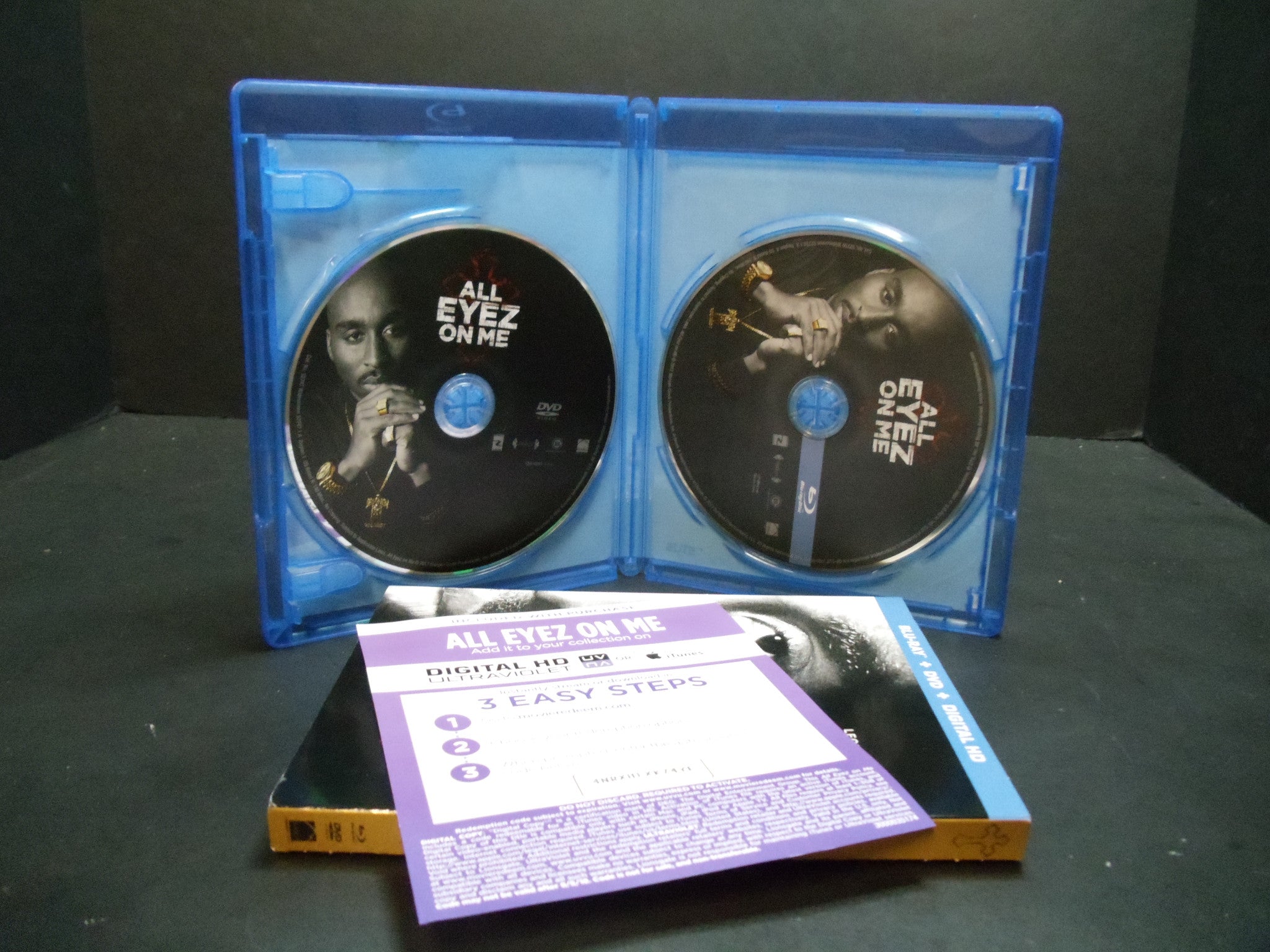 All Eyez on Me Blu-ray (2 Disc Set, 2017) | Tupac Shakur Biopic Movie | Perfect for Movie Nights & Hip-Hop Fans