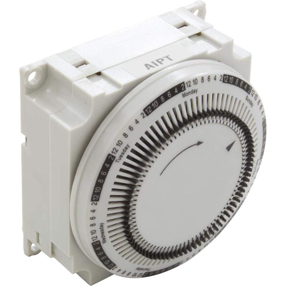 Hydro Quip Timer Replacement - Grasslin SPDT Panel Mount 7-Day Programmable Timer 115V for Pools, Spas, and Irrigation Systems
