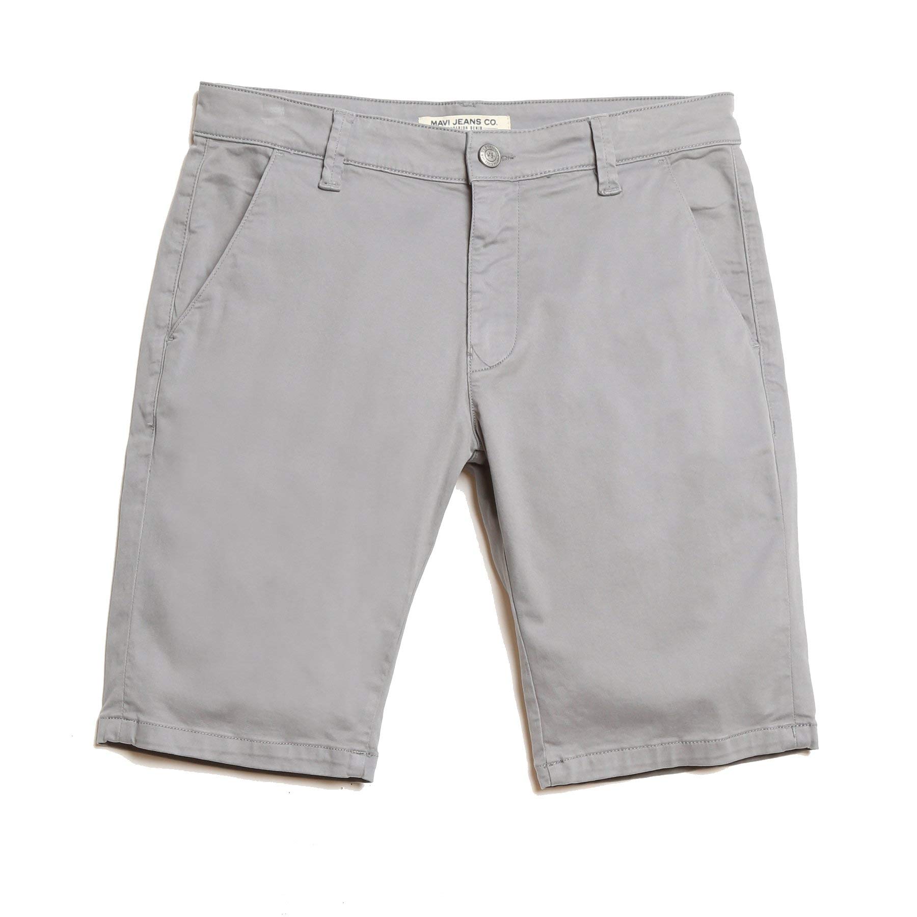 Mavi Men's Jacob Mid Rise Slim Twill Shorts - Comfortable Casual Summer Shorts for Men | Perfect for Outdoor Activities, Travel & Everyday Wear