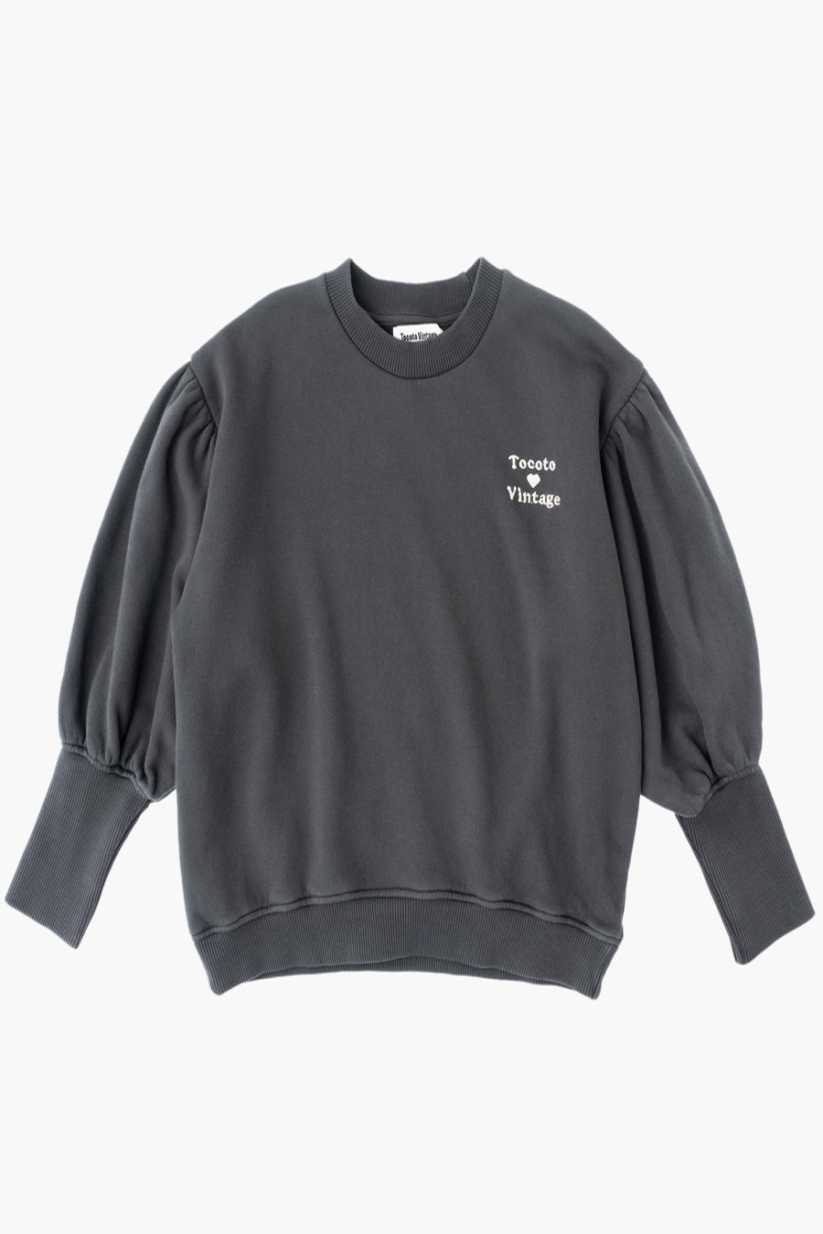 Vintage Dark Grey Tocoto Sweatshirt for Girls - Cozy & Stylish Pullover for School, Outings & Casual Wear