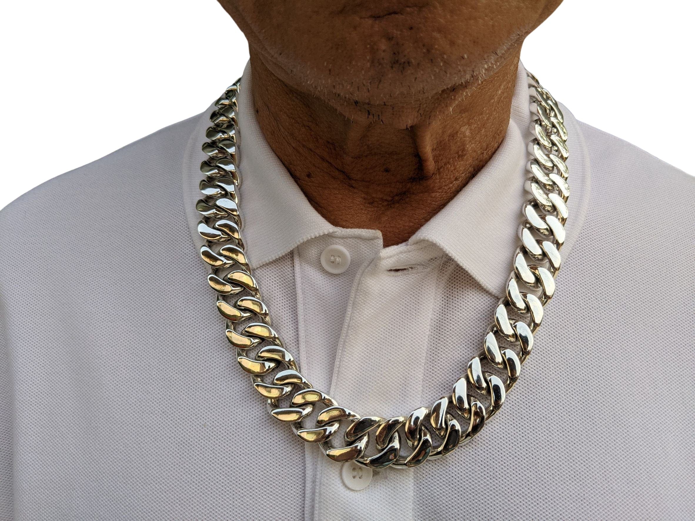 Heavy Cuban Link Chain 925 Sterling Silver Men's Necklace - Durable & Stylish Jewelry for Men, Perfect for Gifts, Parties, and Everyday Wear