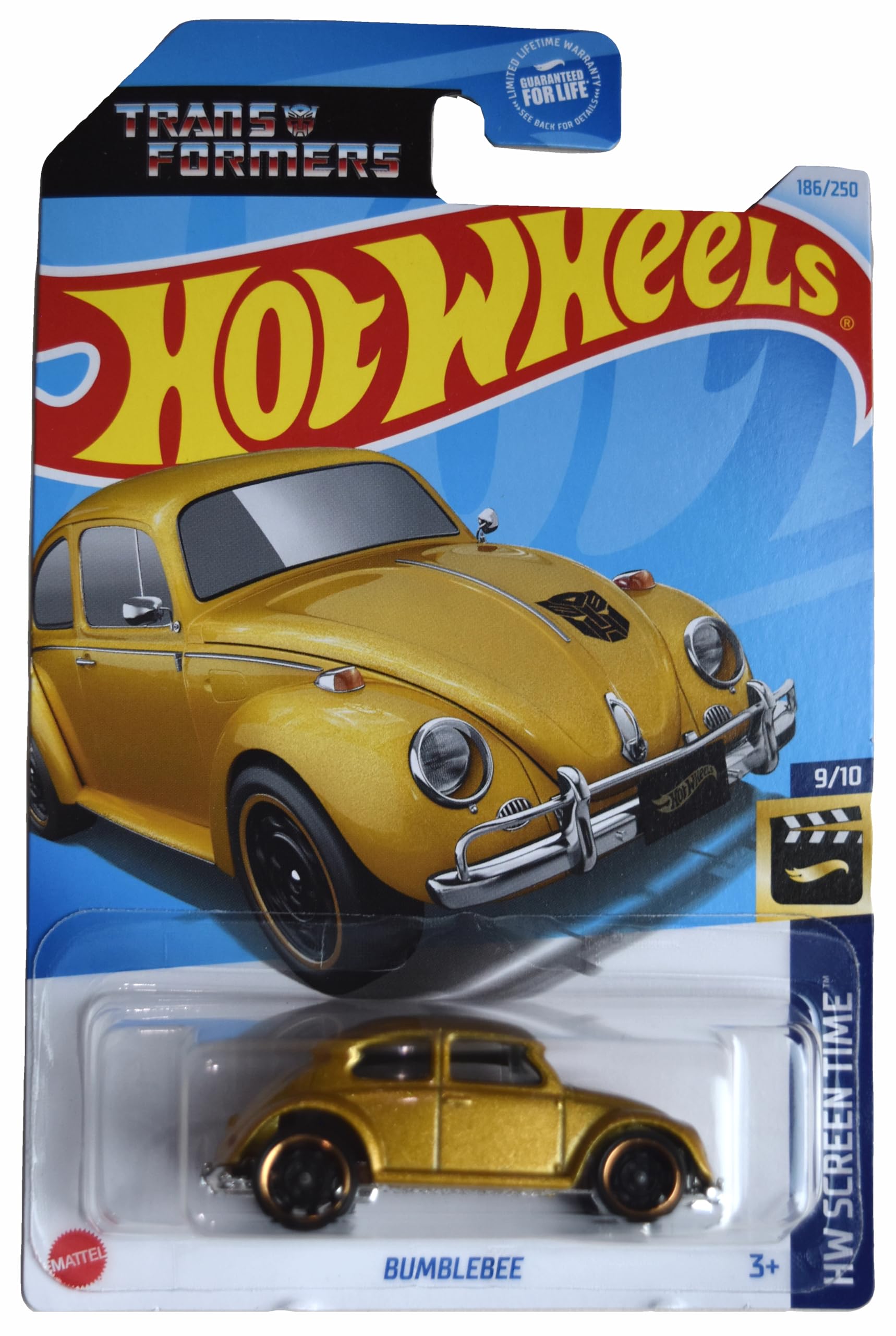 Hot Wheels Bumblebee Die-Cast Car - HW Screen Time Series 9/10 Gold Edition 186/250 - Collectible Toy for Kids & Adults - Perfect for Display, Gifts & Movie Fans
