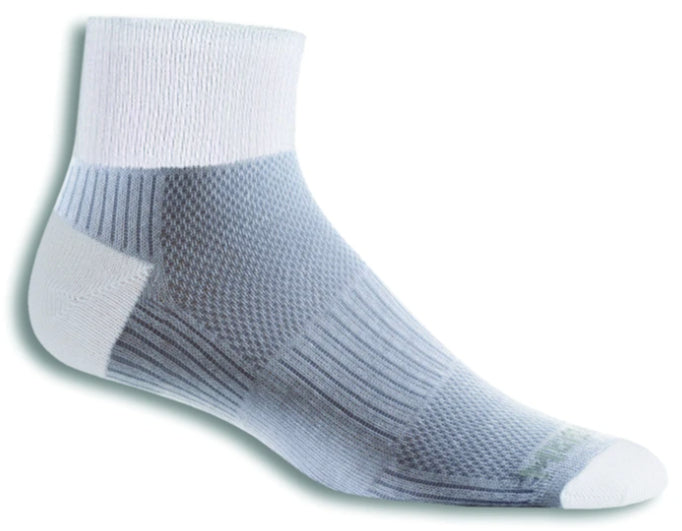 Wrightsock Coolmesh II Quarter Crew Socks - Moisture Wicking & Breathable for Running, Hiking & Outdoor Activities