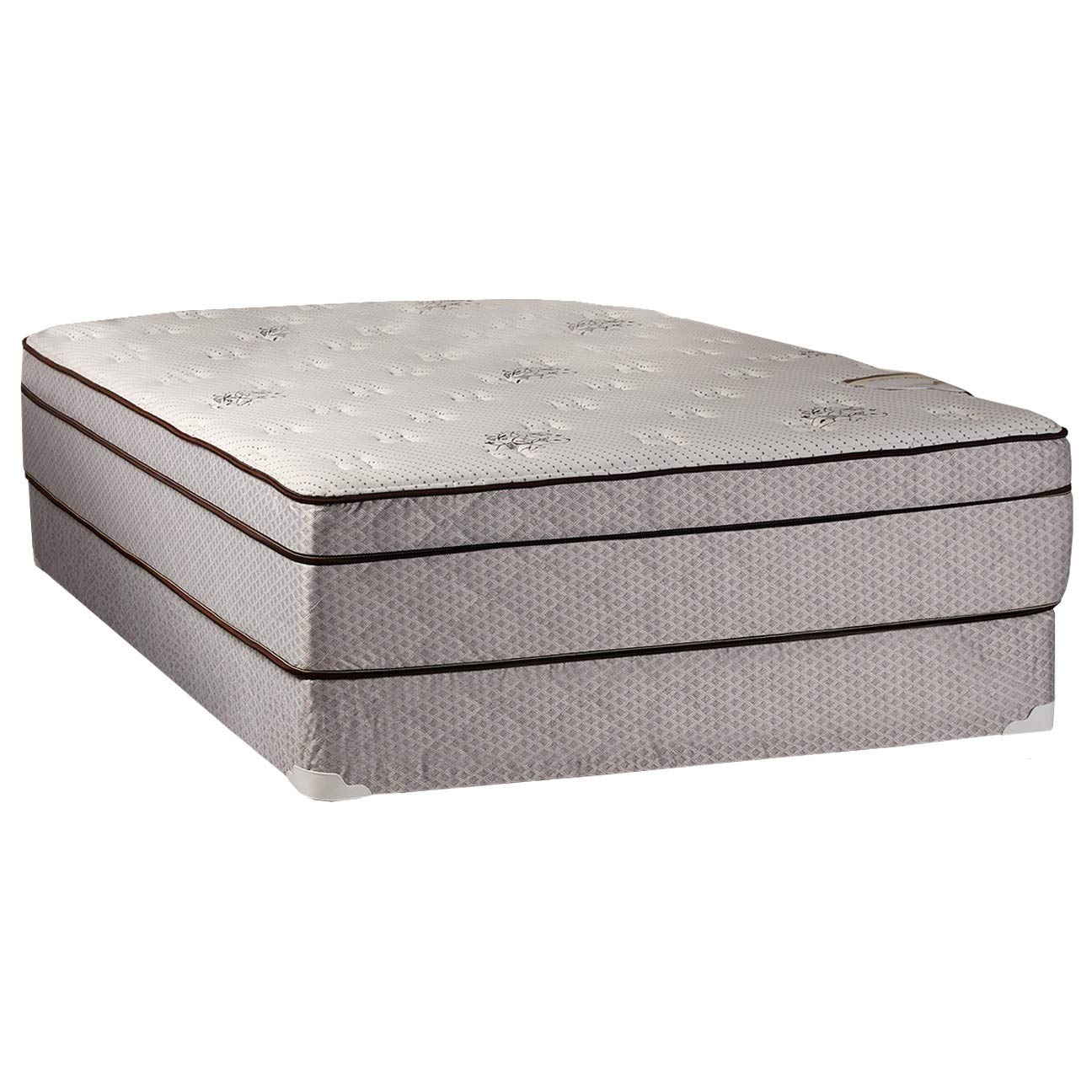 Dream Solutions USA Eurotop Full Size Mattress Set - Orthopedic Support for Restful Sleep