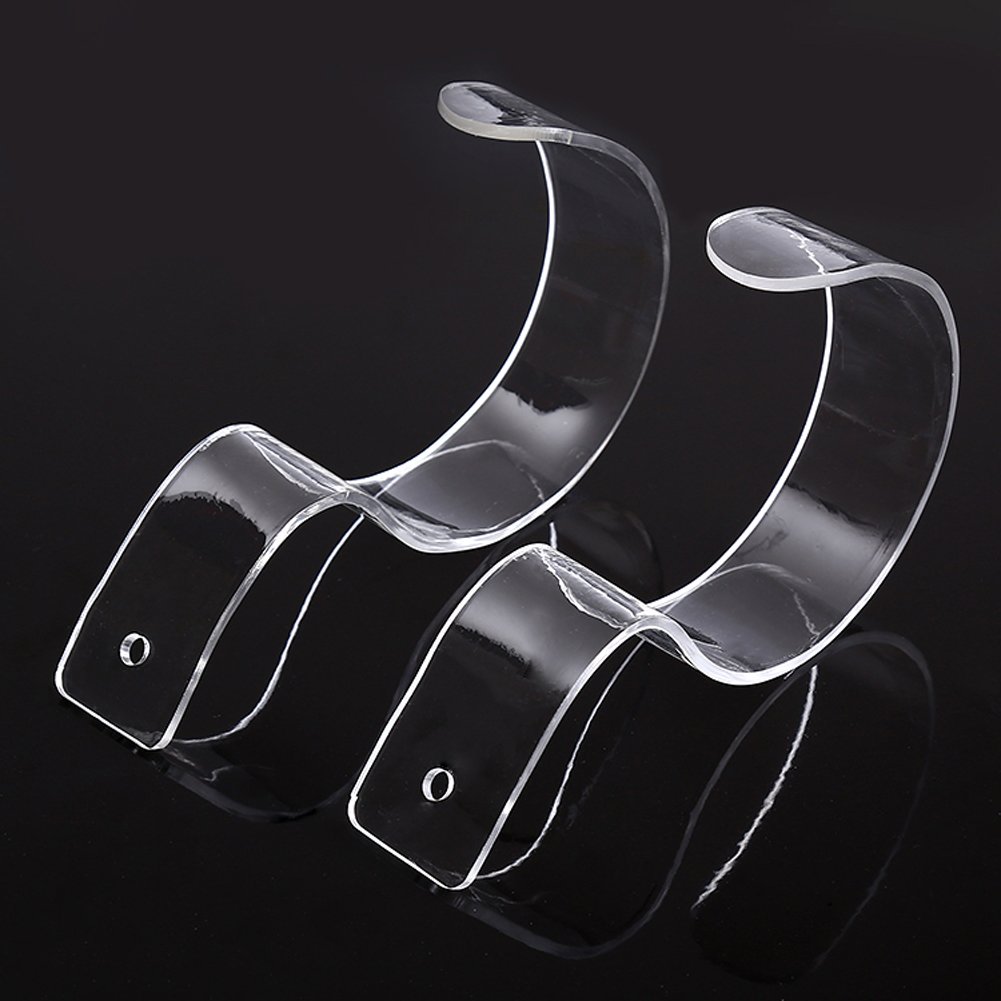 4 Pack Clear Acrylic Belt Display Stands - Space Saving Belt Organizer Rack for Men & Women - Perfect for Closet Organization, Retail Store Displays & Home Use