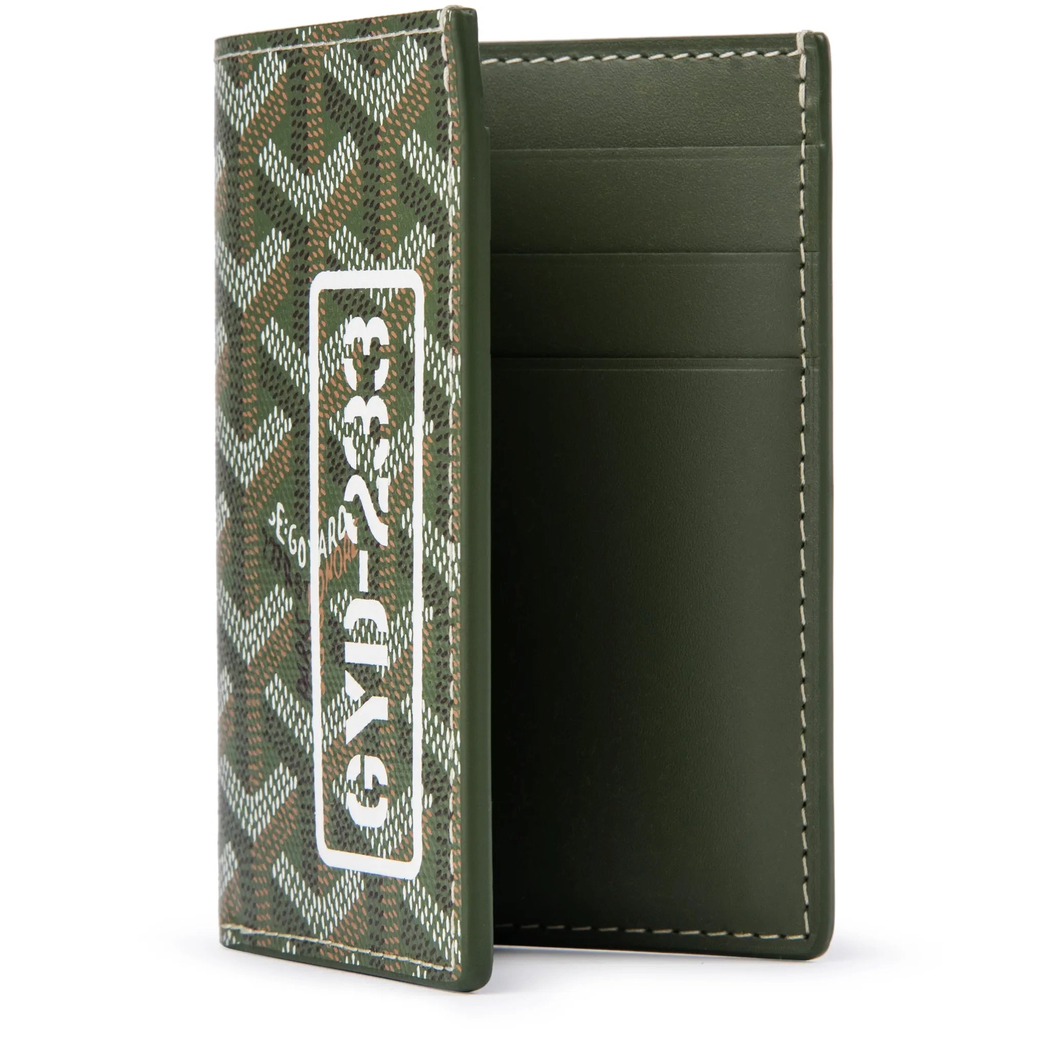 Goyard Saint Pierre Card Wallet in Khaki - Slim RFID Blocking Leather Wallet for Men & Women - Perfect for Travel, Business & Everyday Use