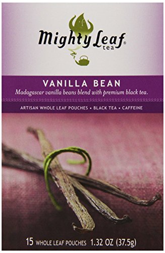 Premium Vanilla Bean Tea Bags - Mighty Leaf Tea (Pack of 6) | Organic Loose Leaf Herbal Tea for Relaxation, Gift & Afternoon Tea Time