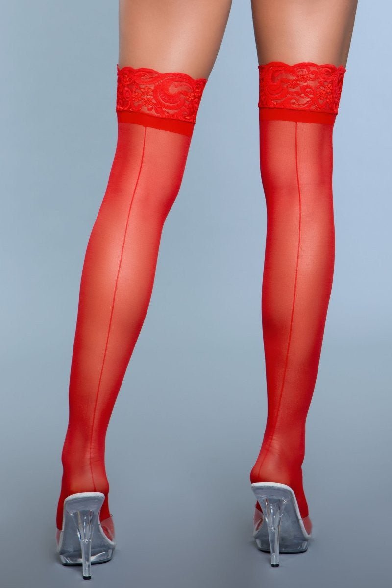 BeWicked Women's Keep A Secret Thigh High Stockings 1912 - Sexy Sheer Nylon Stockings for Date Night & Special Occasions