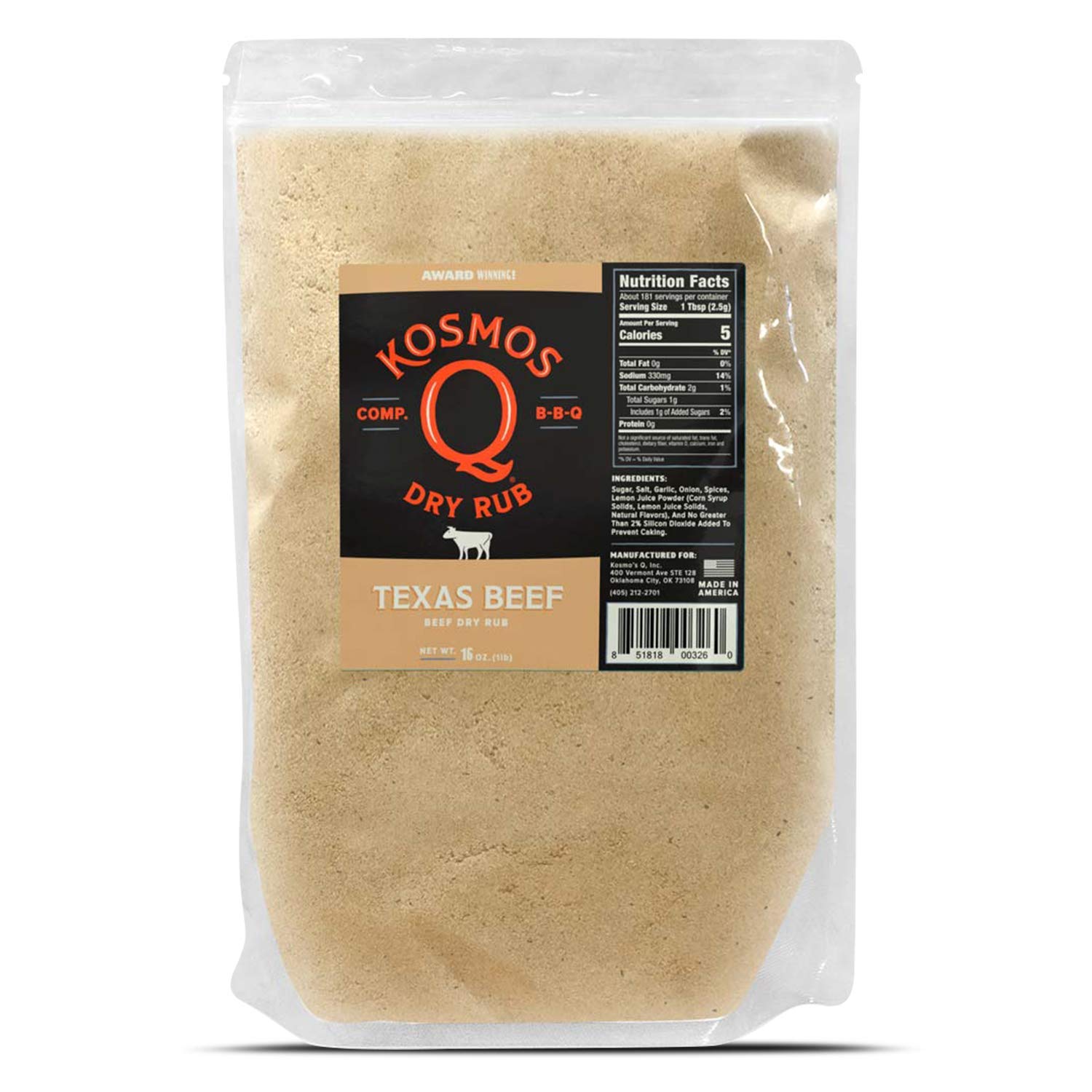 Kosmos Q BBQ Grill Spice Set - 8 Flavor Variety Dry Rub Seasonings for Grilling, Smoking & BBQ (16oz) - Includes Cow Cover, Dirty Bird, SPG - Perfect for Backyard BBQs, Tailgating & Camping