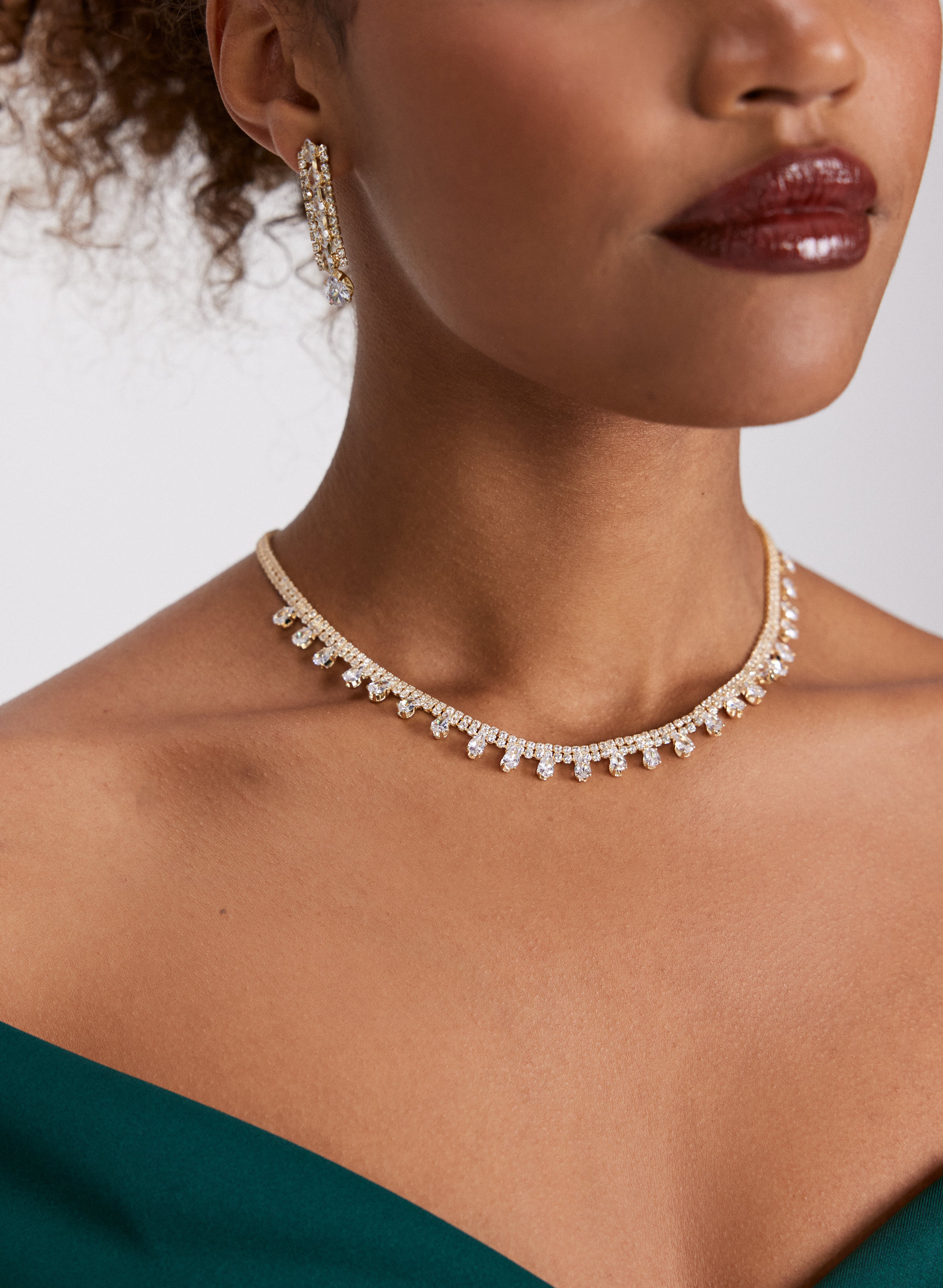 Elegant Cubic Zirconia Inset Necklace for Women - Perfect for Weddings, Parties & Date Nights | Durable Sterling Silver Jewelry Gift