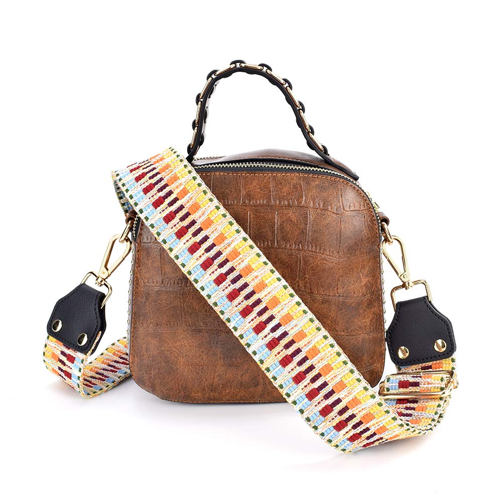LIFEMATE Adjustable Wide Crossbody Shoulder Strap for Women - Replacement Purse Strap with Guitar Strap Style - Perfect for Handbags, Totes & Daily Use