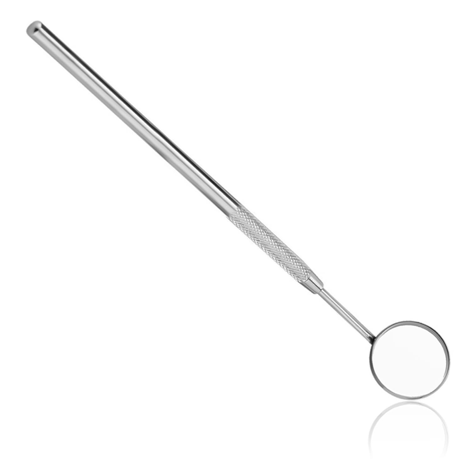 OdontoMed2011 #5 Stainless Steel Dental Mouth Mirror with Handle - Dentist Tool for Teeth Cleaning, Plaque Inspection & Eyelash Extension | Professional Dental Instruments & Makeup Mirror for Clinics, Salons & Home Use
