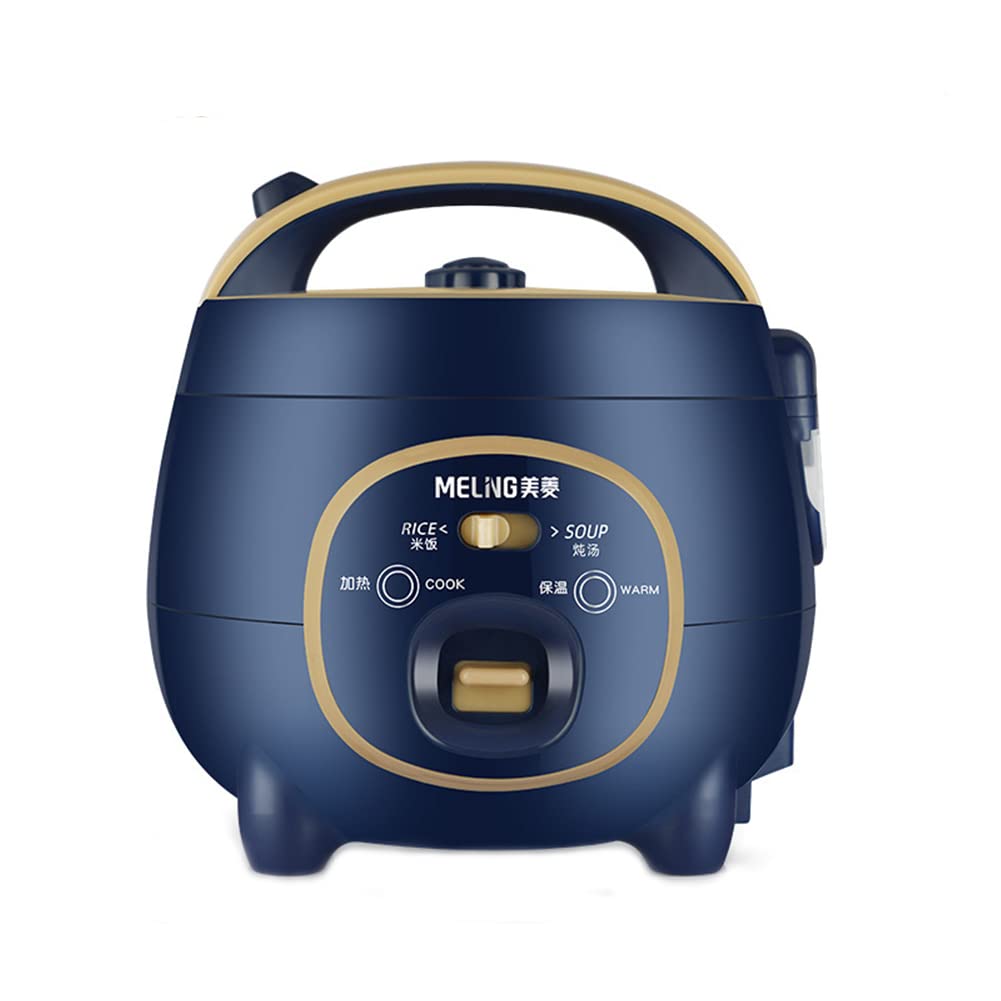 1.8L Mini Rice Cooker & Electric Lunch Box - Portable Non-Stick Pot with Keep Warm Function - Perfect for 1-3 People - 220V Blue - Ideal for Dorm, Office & Small Kitchen Cooking