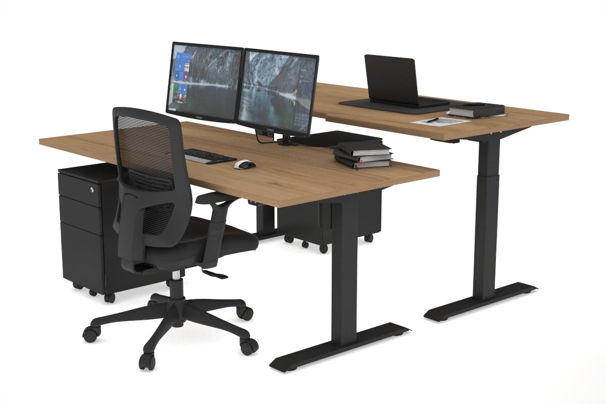 Height Adjustable 2-Person Workbench with Cable Management | 47