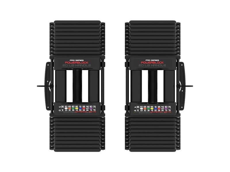 PowerBlock Commercial Pro Series 175 Adjustable Dumbbell Set - Home Gym Strength Training Equipment for Weight Lifting & Fitness Workouts