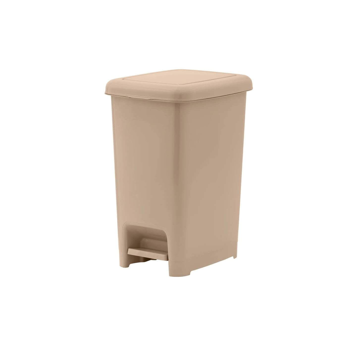Superior Slim Step-On Trash Can with Lid - 4 Gallon Plastic Foot Pedal Garbage Bin for Bathroom, Kitchen, Office & Bedroom - Space-Saving Design for Small Spaces, Dorms & Apartments - Black