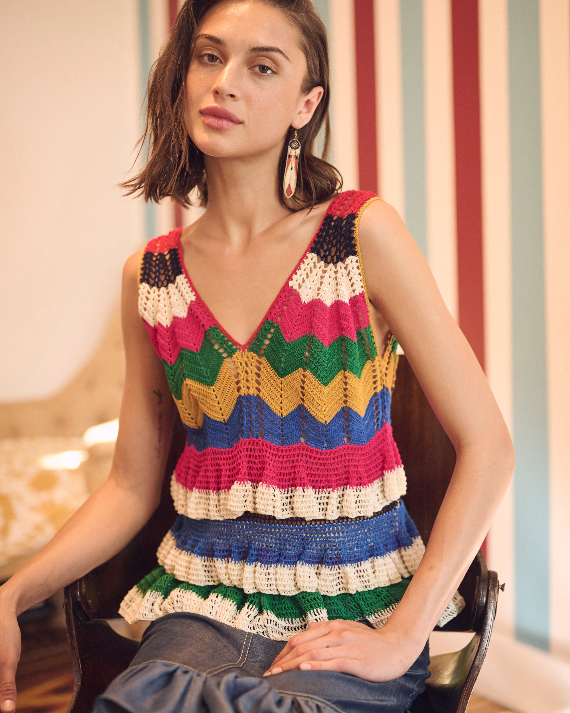 Stylish Crochet Top for Women - Boho Summer Blouse - Perfect for Beach, Festival & Casual Outfits
